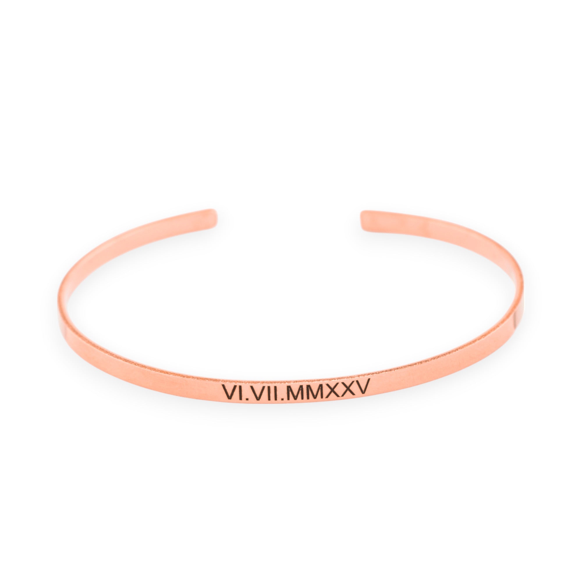 Personalized Skinny Cuff Bracelet, 3mm