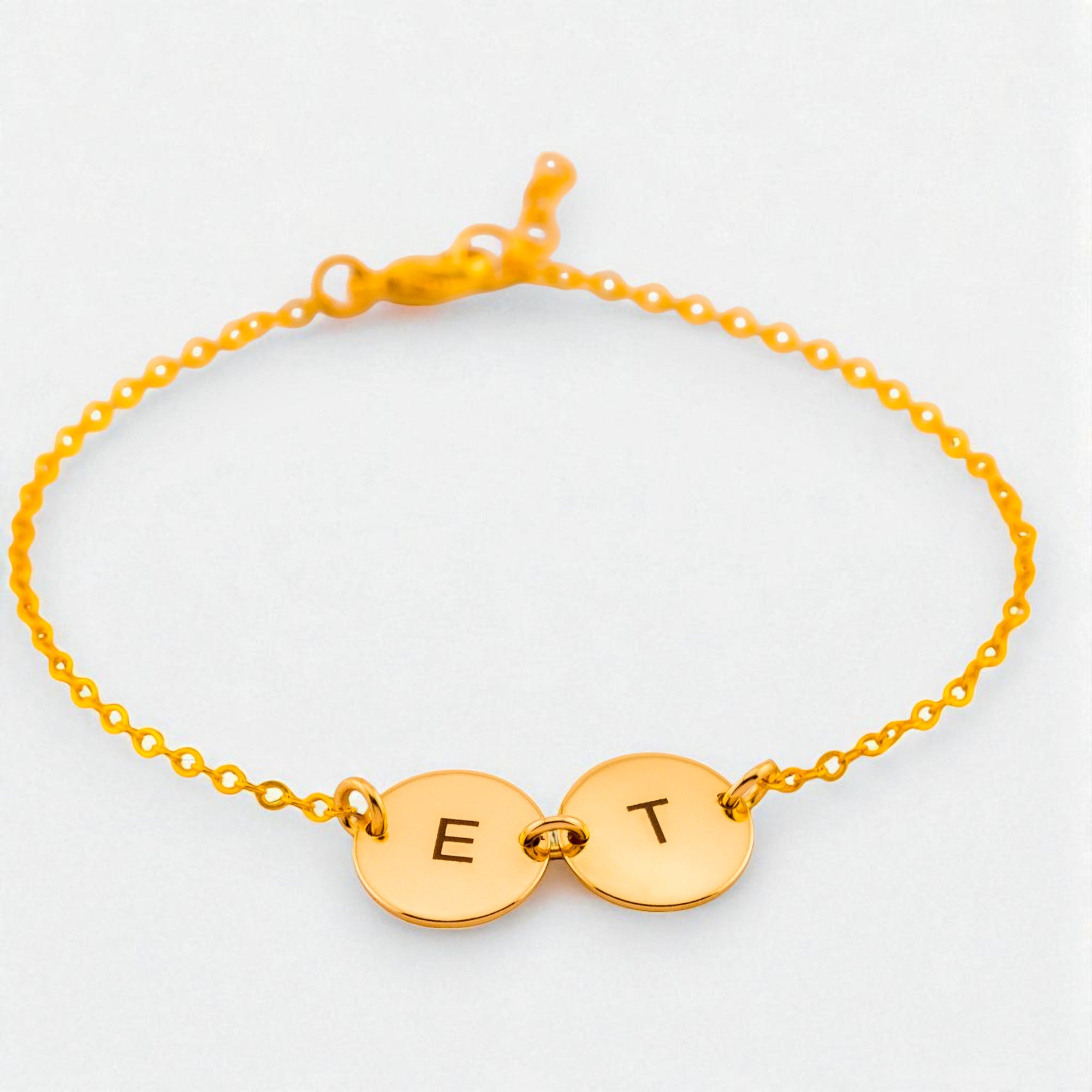 Personalized Initial  Disc Anklets, 7/16-inch Disc