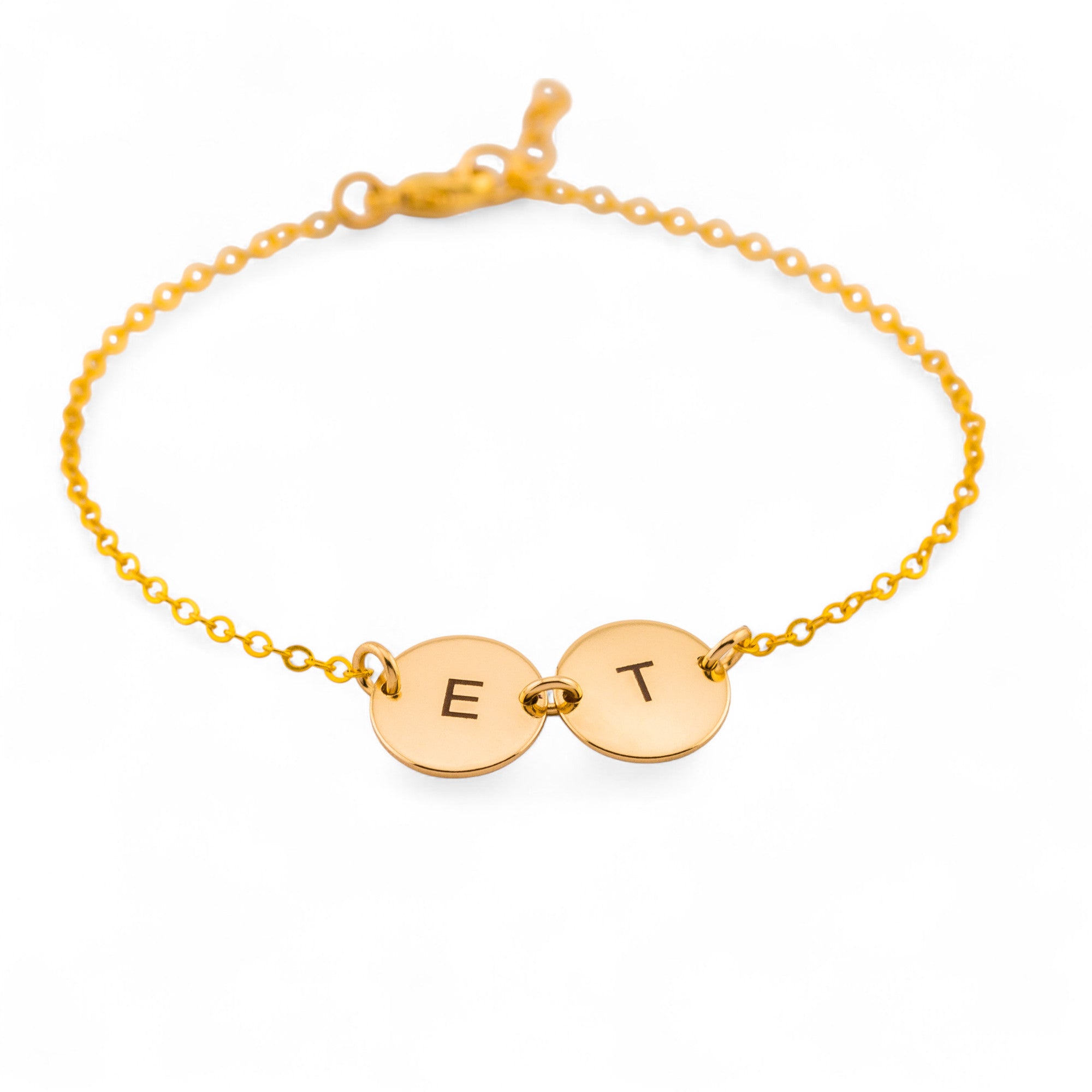Personalized Initial  Disc Anklets, 7/16-inch Disc