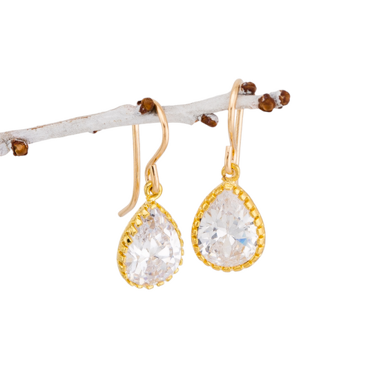 Cubic Zirconia Diamond CZ Earrings