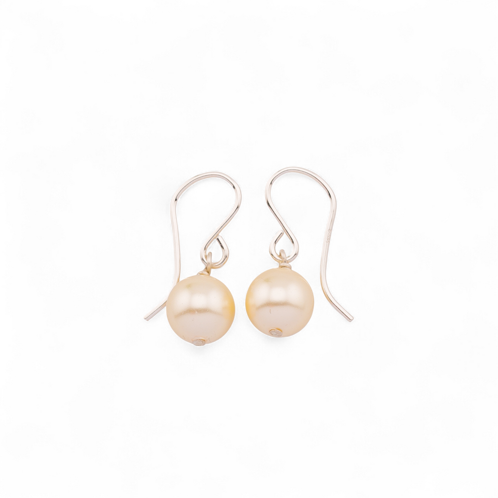 Simple Dangle Crystal Pearl Earrings