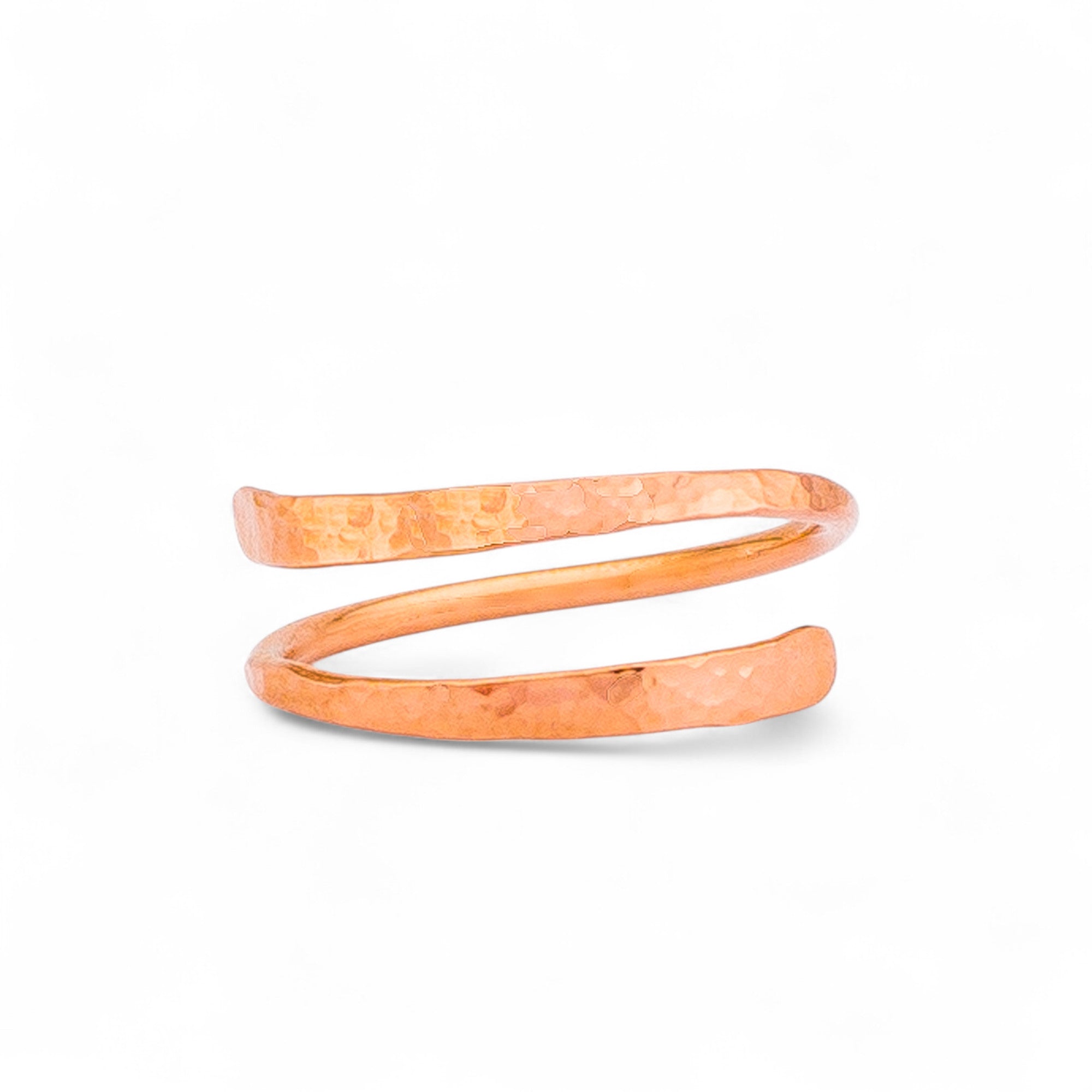 Hammered Bypass Wrap Ring, 2-lines