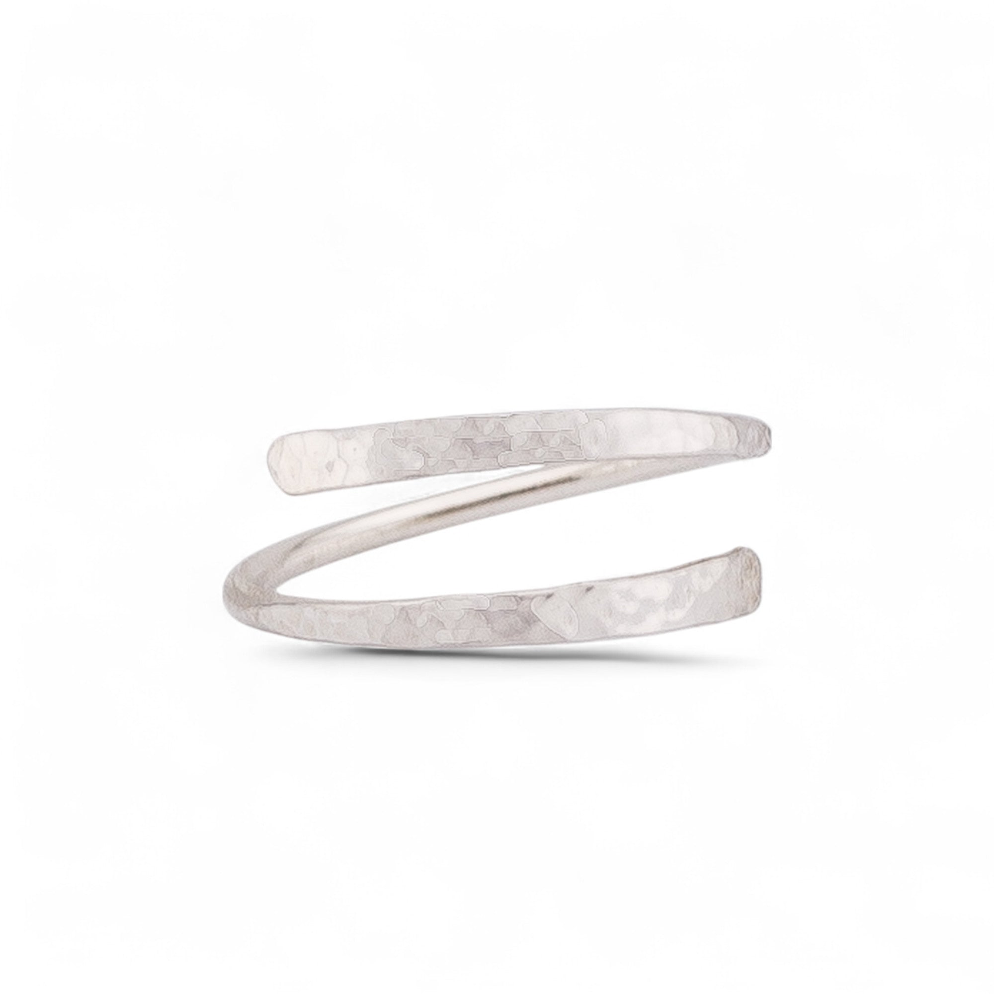 Hammered Bypass Wrap Ring, 2-lines