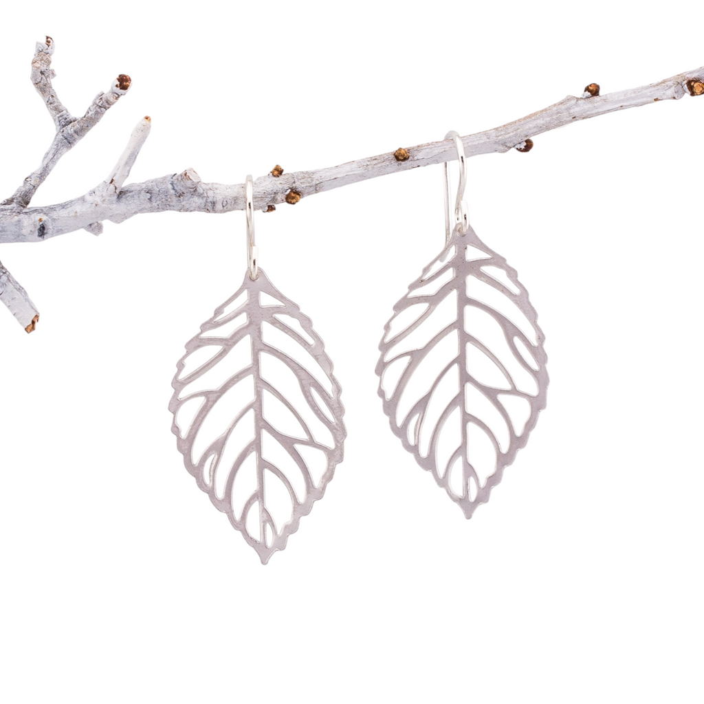 Dainty Dangle Leaf Earrings