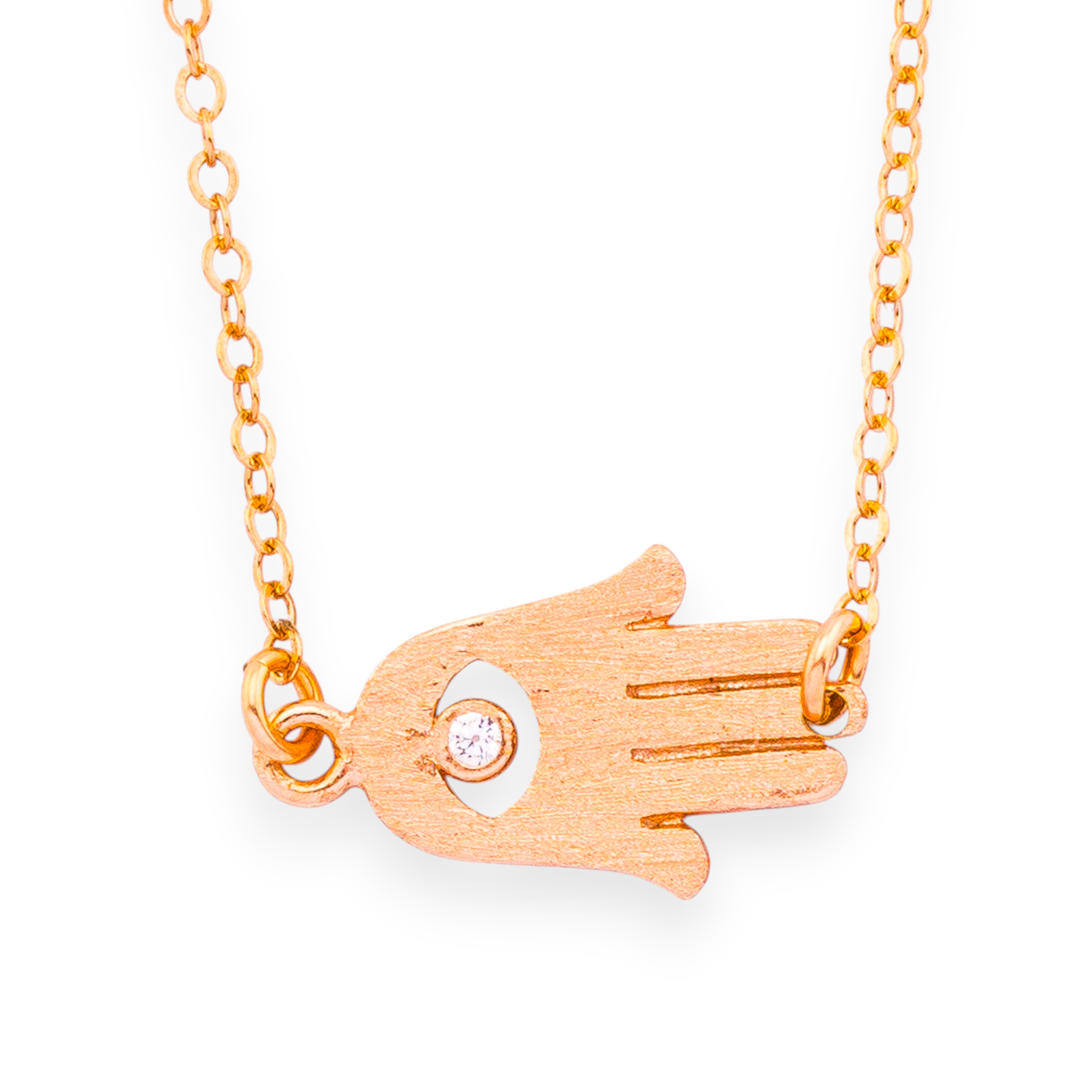 Sideways Hamsa Necklace