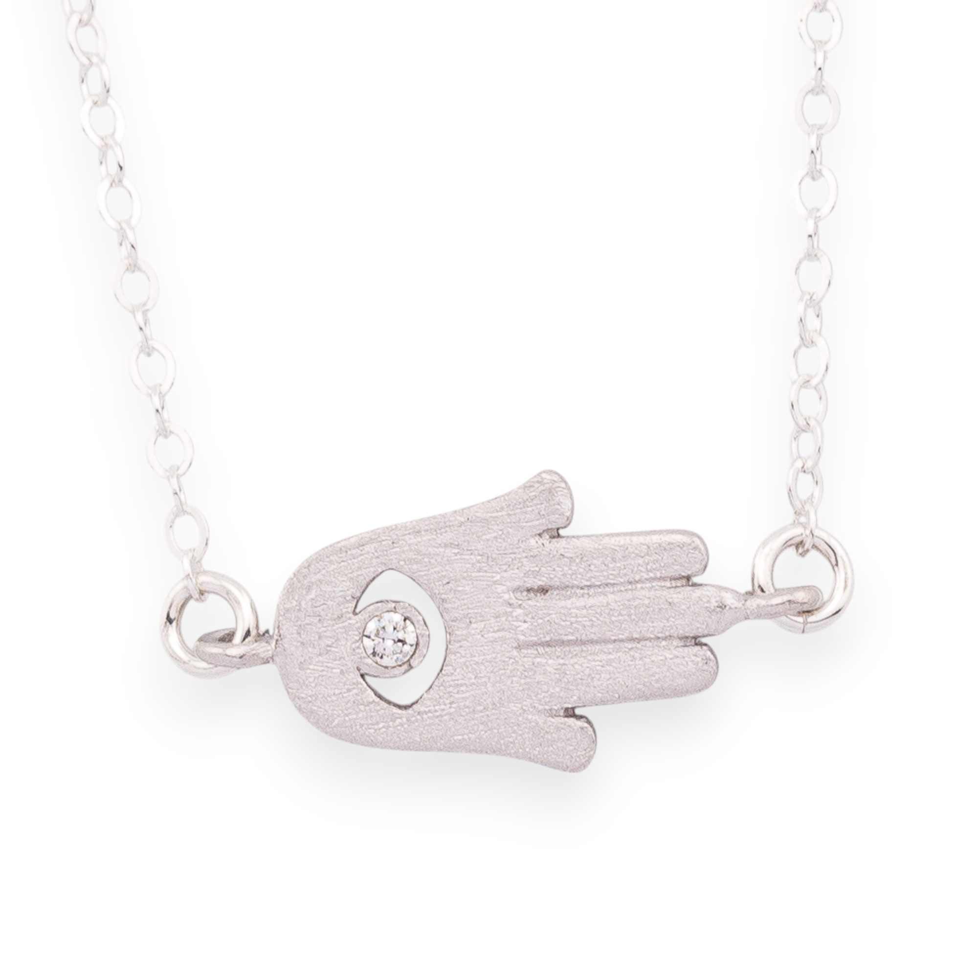 Sideways Hamsa Necklace