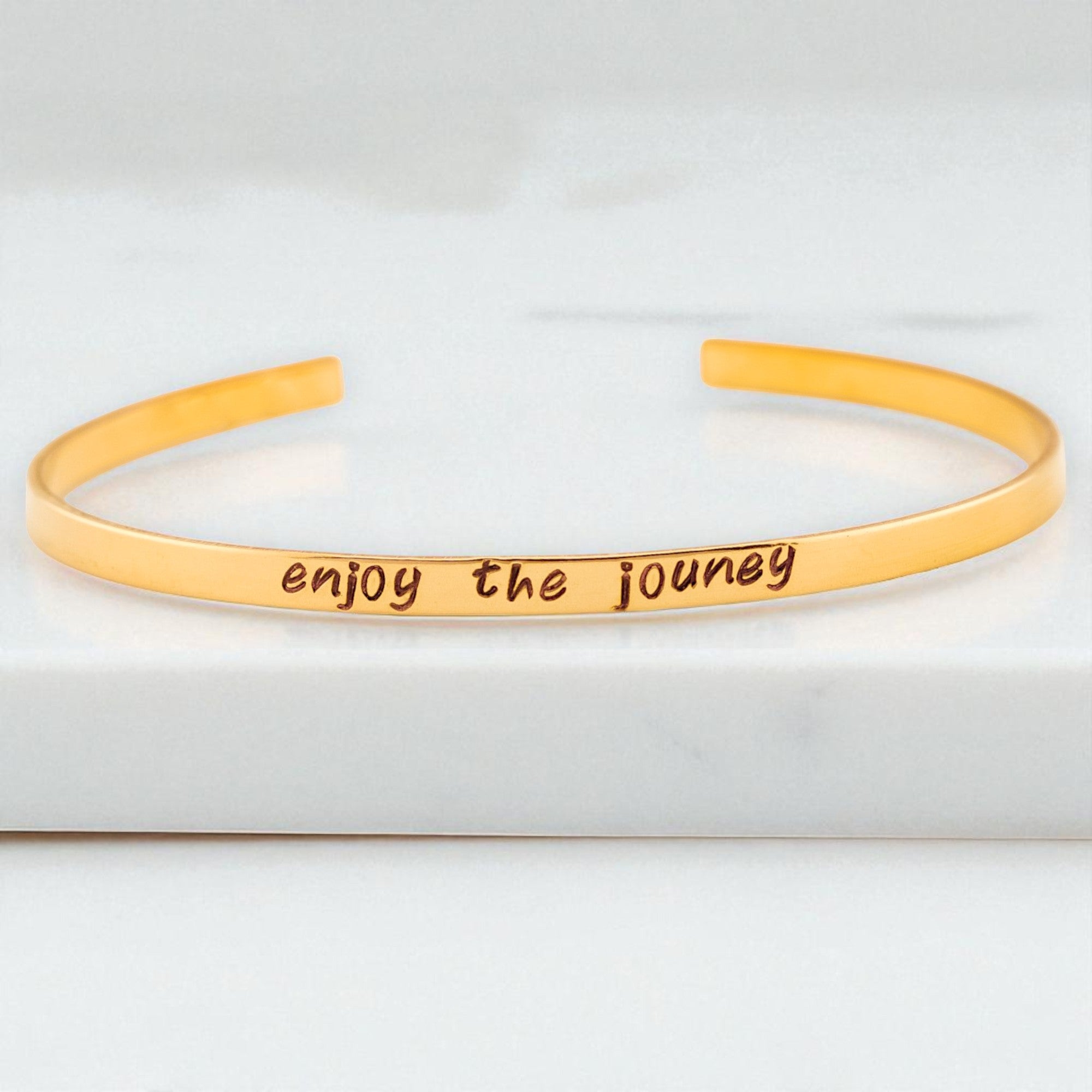 Personalized Skinny Cuff Bracelet, 3mm