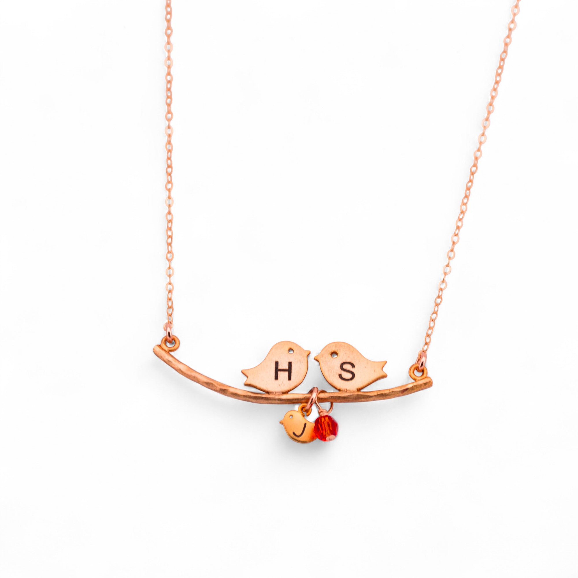 Parents and Baby Bird Necklace