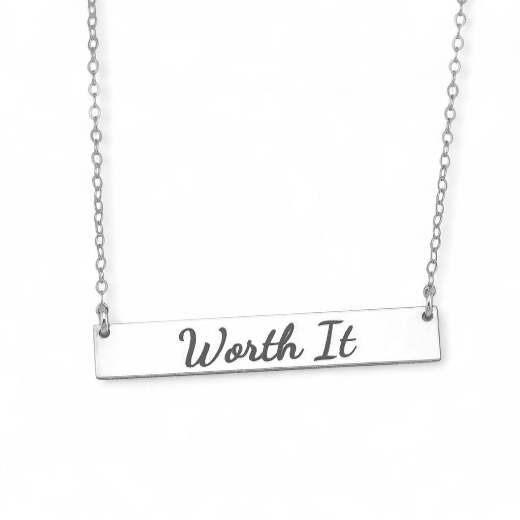 Personalized Name Bar Necklace, 1.25" Bar