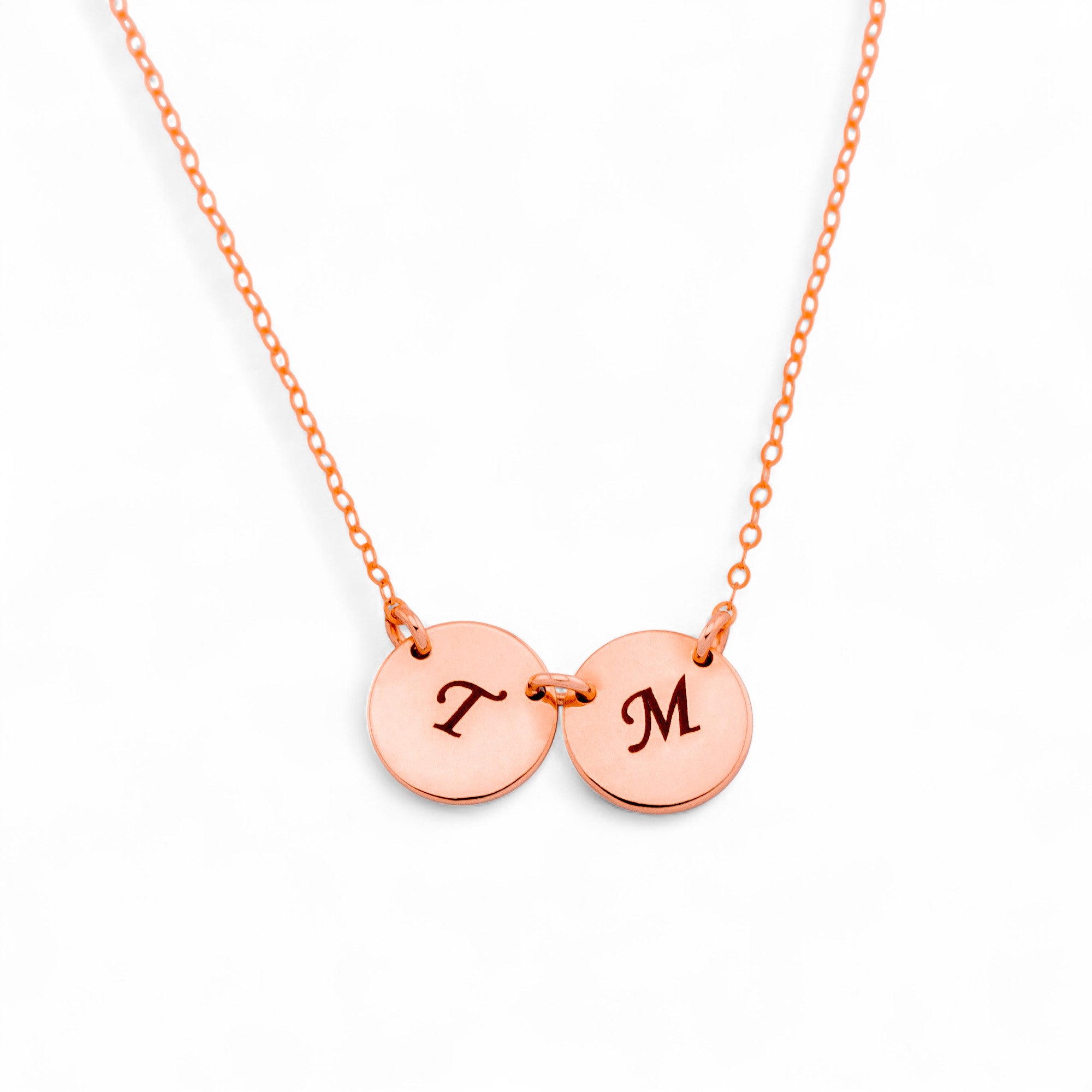 Multiple Personalized Initial Disc Necklace, 7/16" Disc