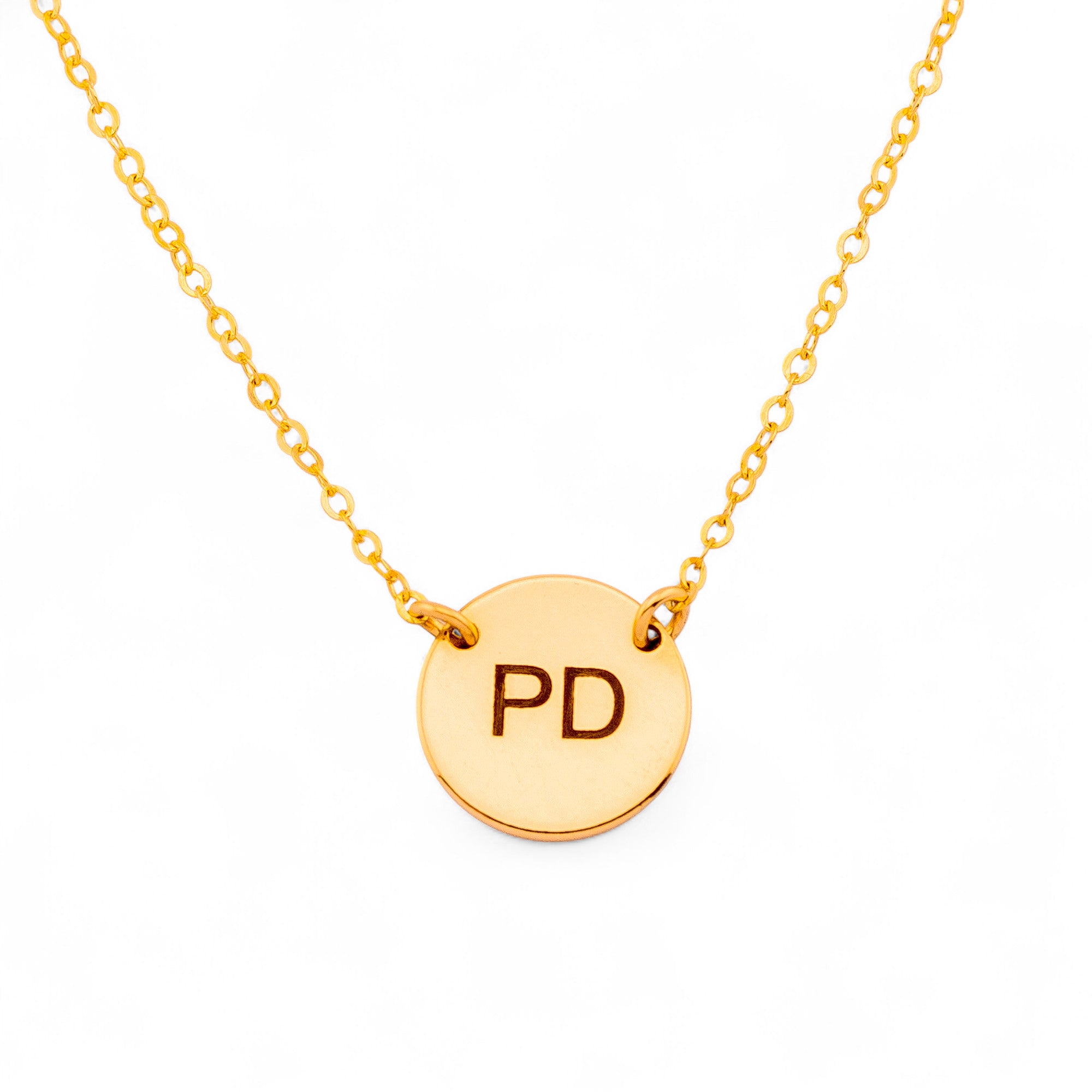 Multiple Personalized Initial Disc Necklace, 7/16" Disc