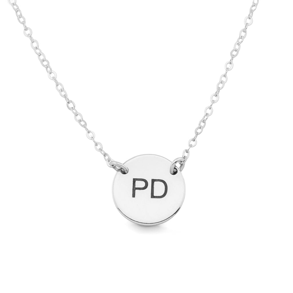 Multiple Personalized Initial Disc Necklace, 7/16" Disc