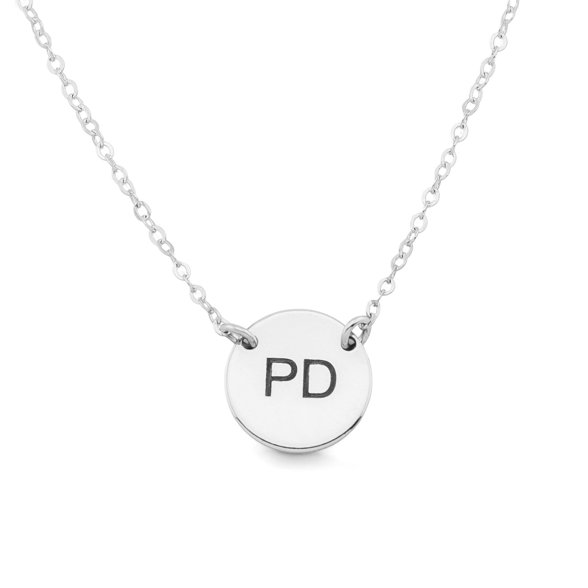 Multiple Personalized Initial Disc Necklace, 7/16" Disc