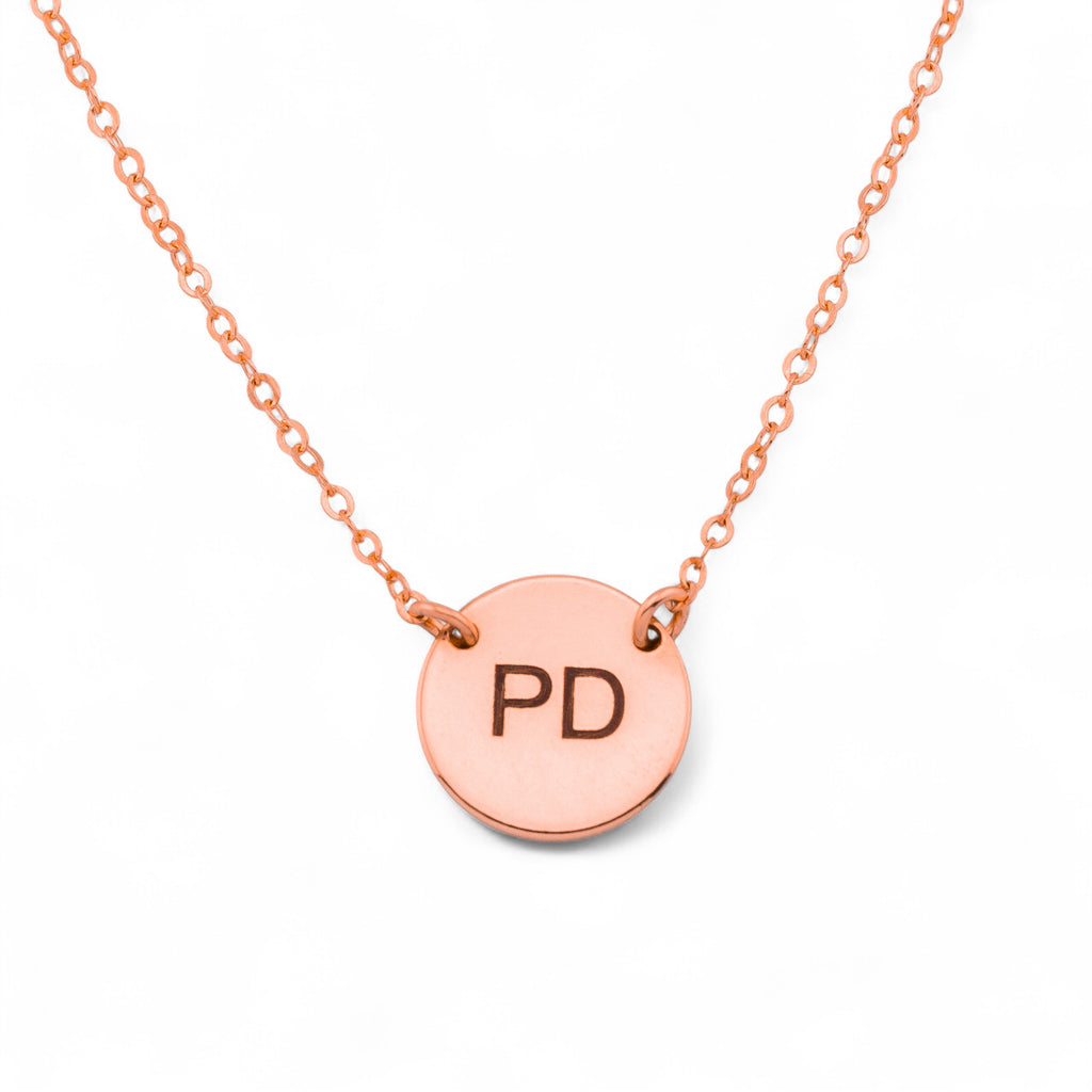 Multiple Personalized Initial Disc Necklace, 7/16" Disc