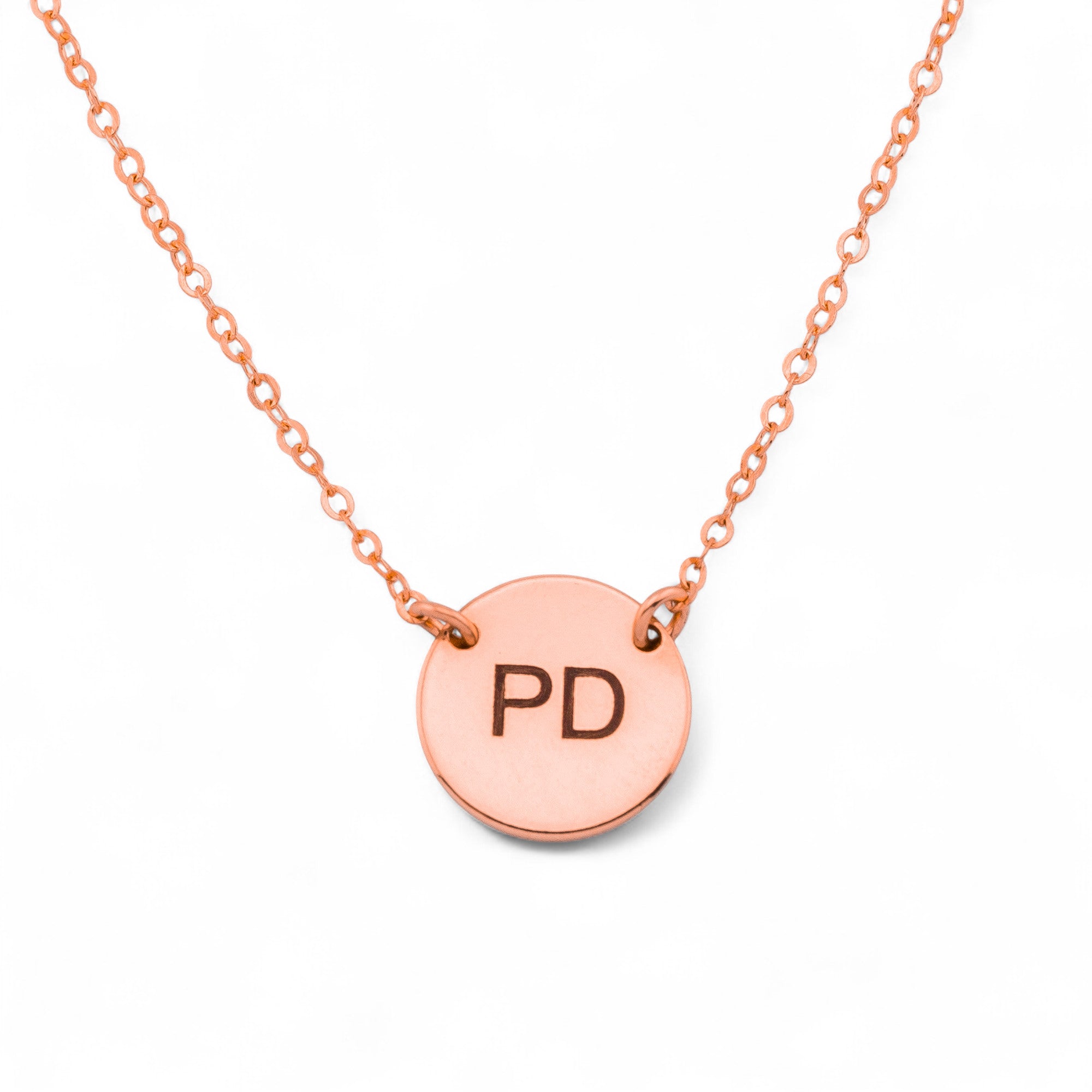 Multiple Personalized Initial Disc Necklace, 7/16" Disc