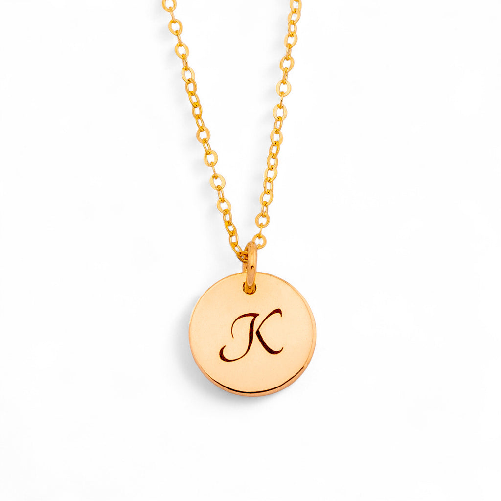 Charm Personalized Necklace 7/16" Disc