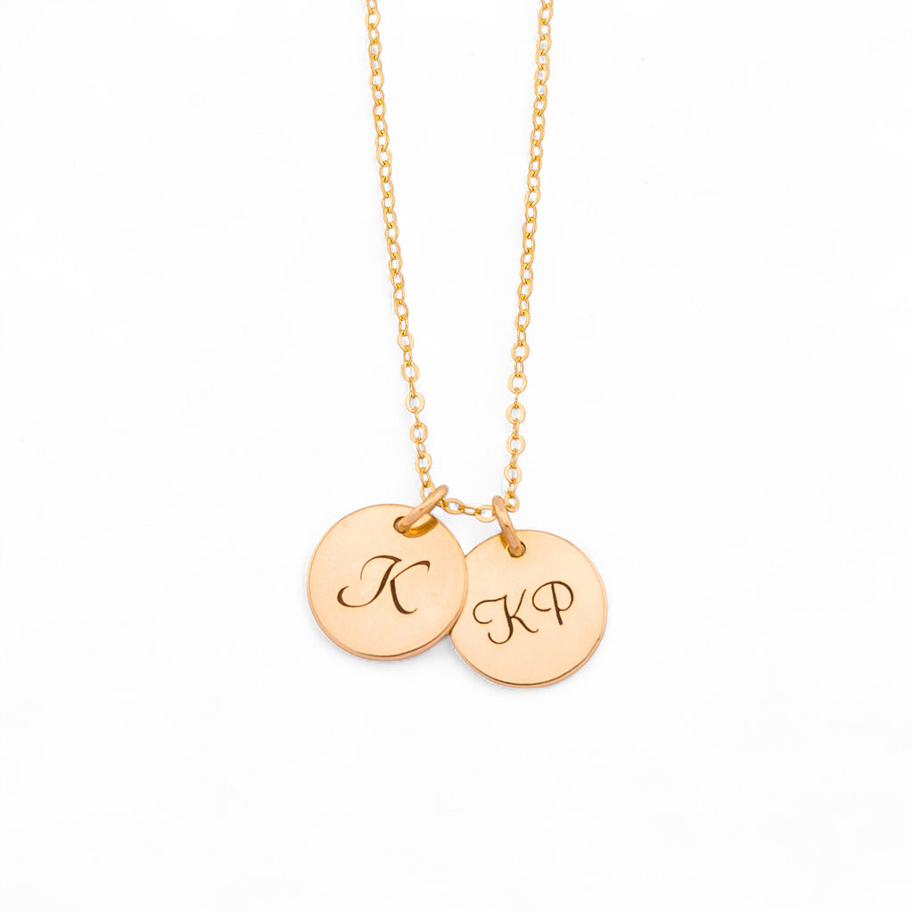 Charm Personalized Necklace 7/16" Disc