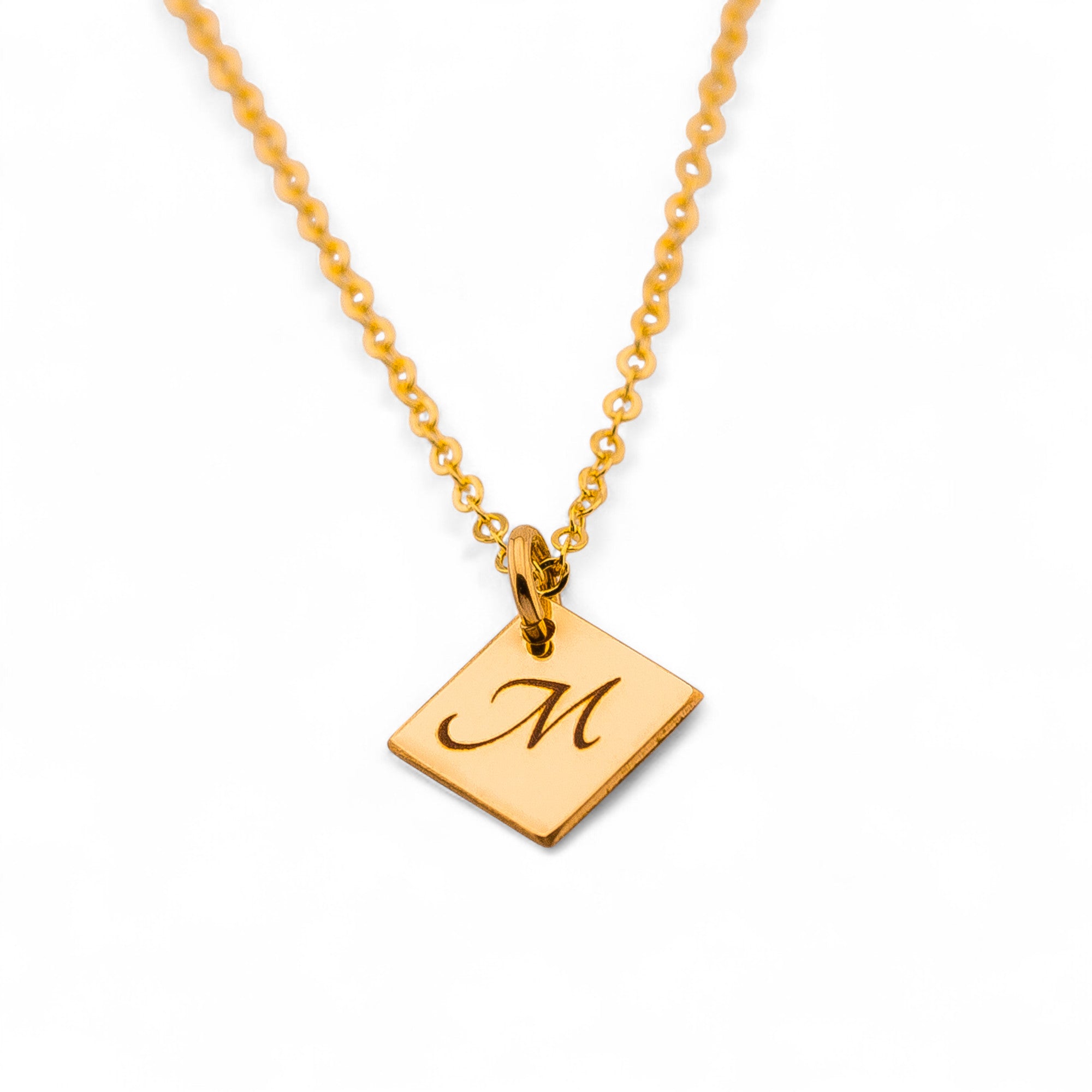 Diamond Shaped Necklace,  ONE 8mm Diamond Charm