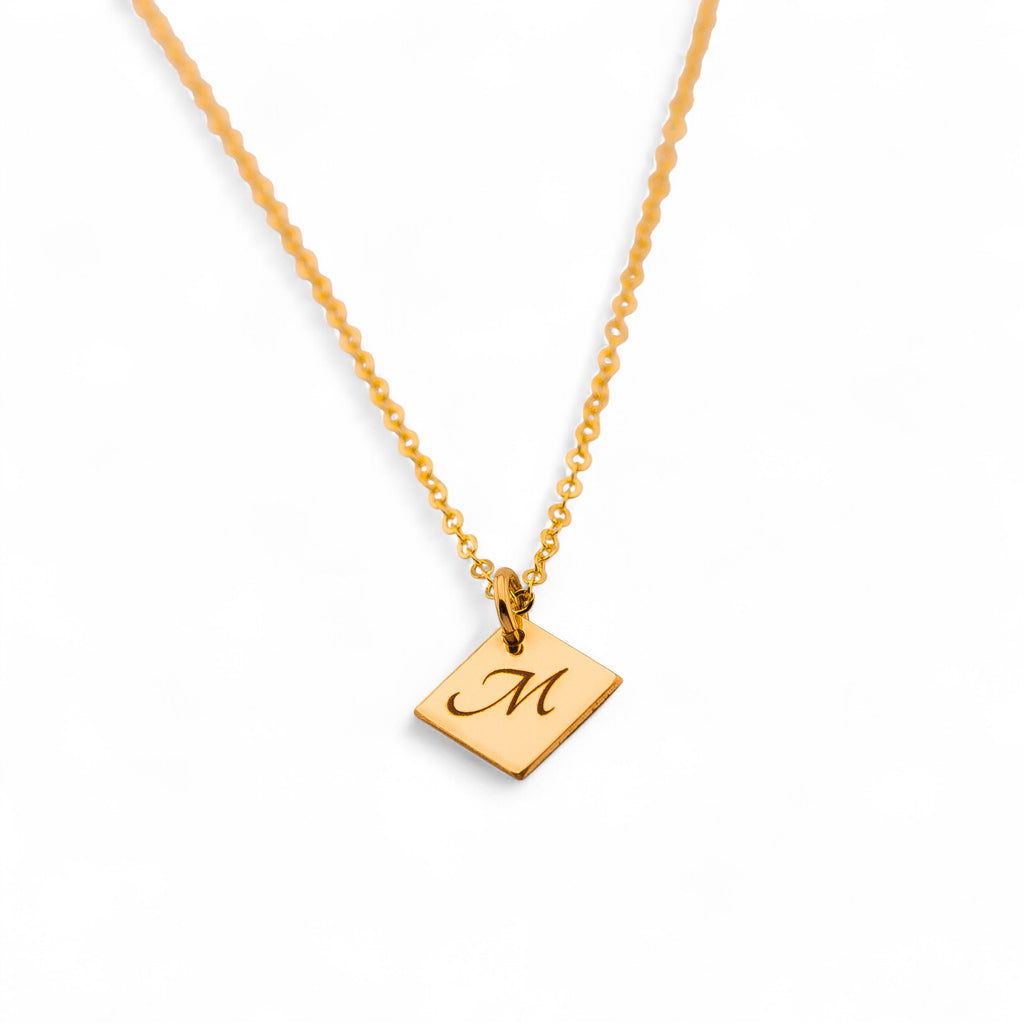 Diamond Shaped Necklace,  ONE 8mm Diamond Charm