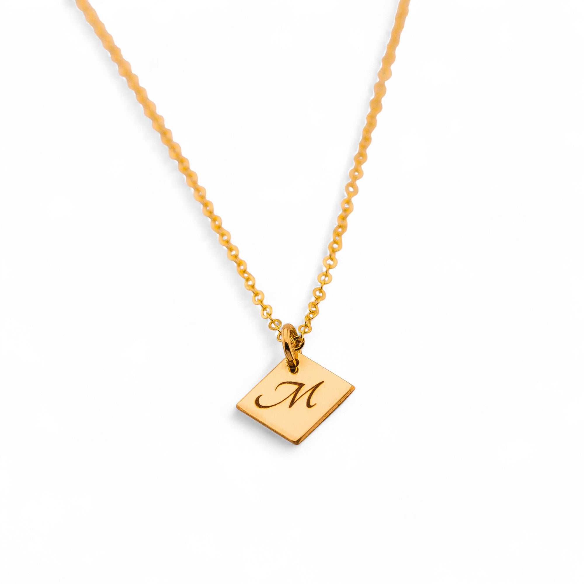 Diamond Shaped Necklace,  ONE 8mm Diamond Charm