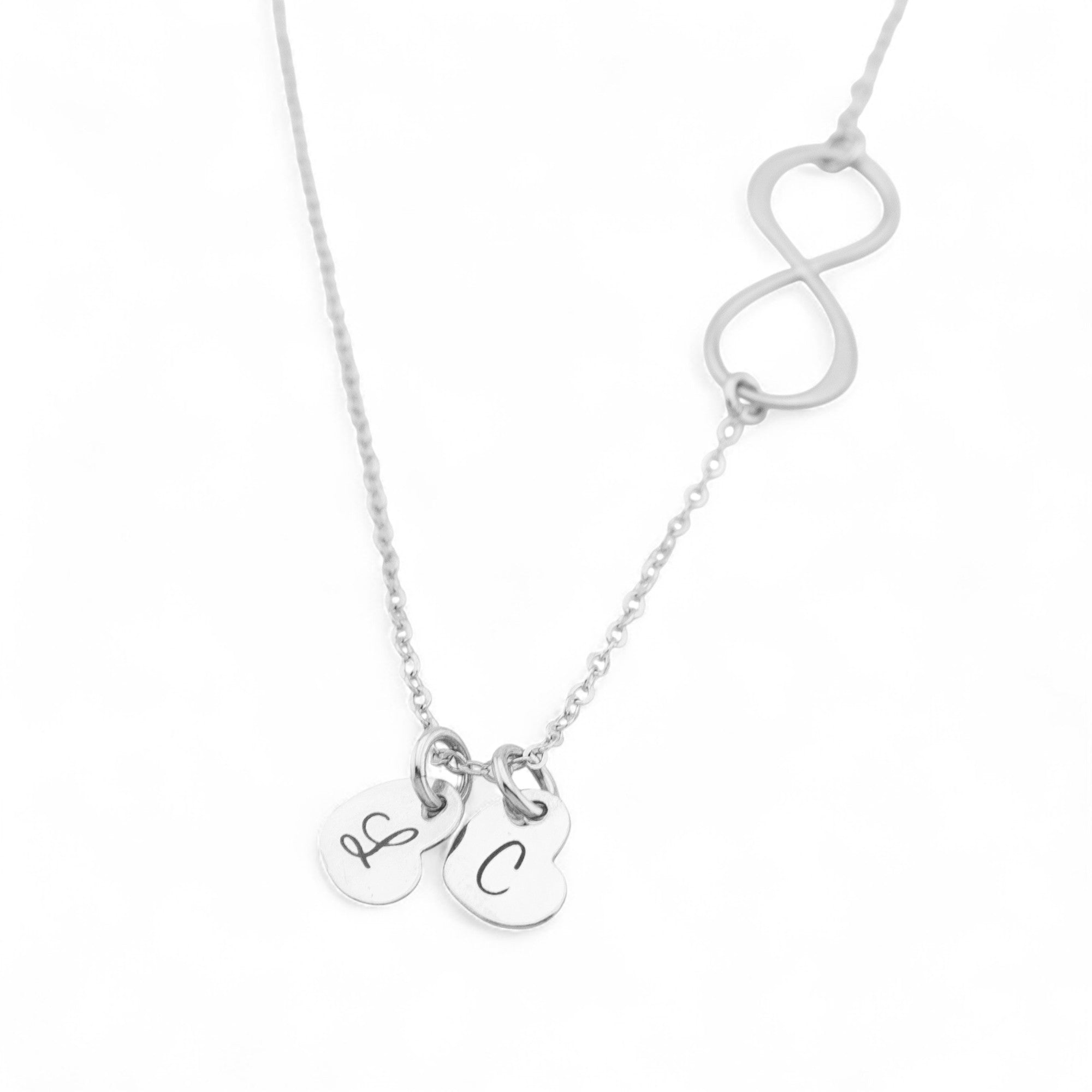 Sideways Infinity Heart Necklace