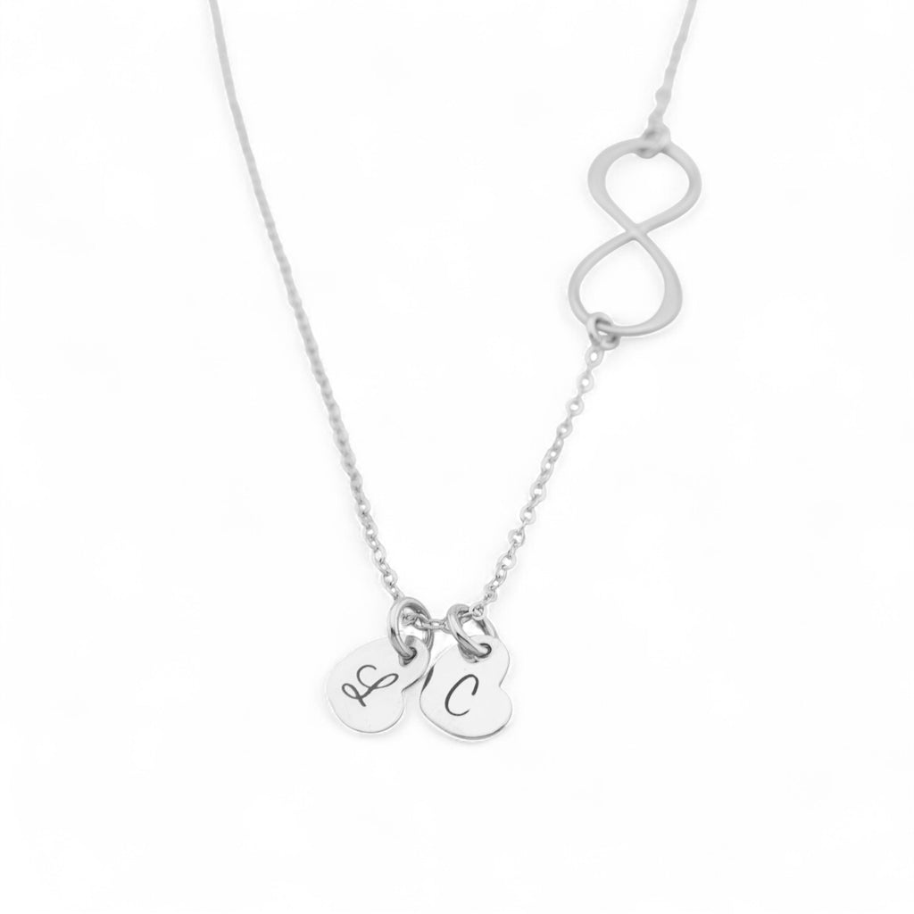 Sideways Infinity Heart Necklace