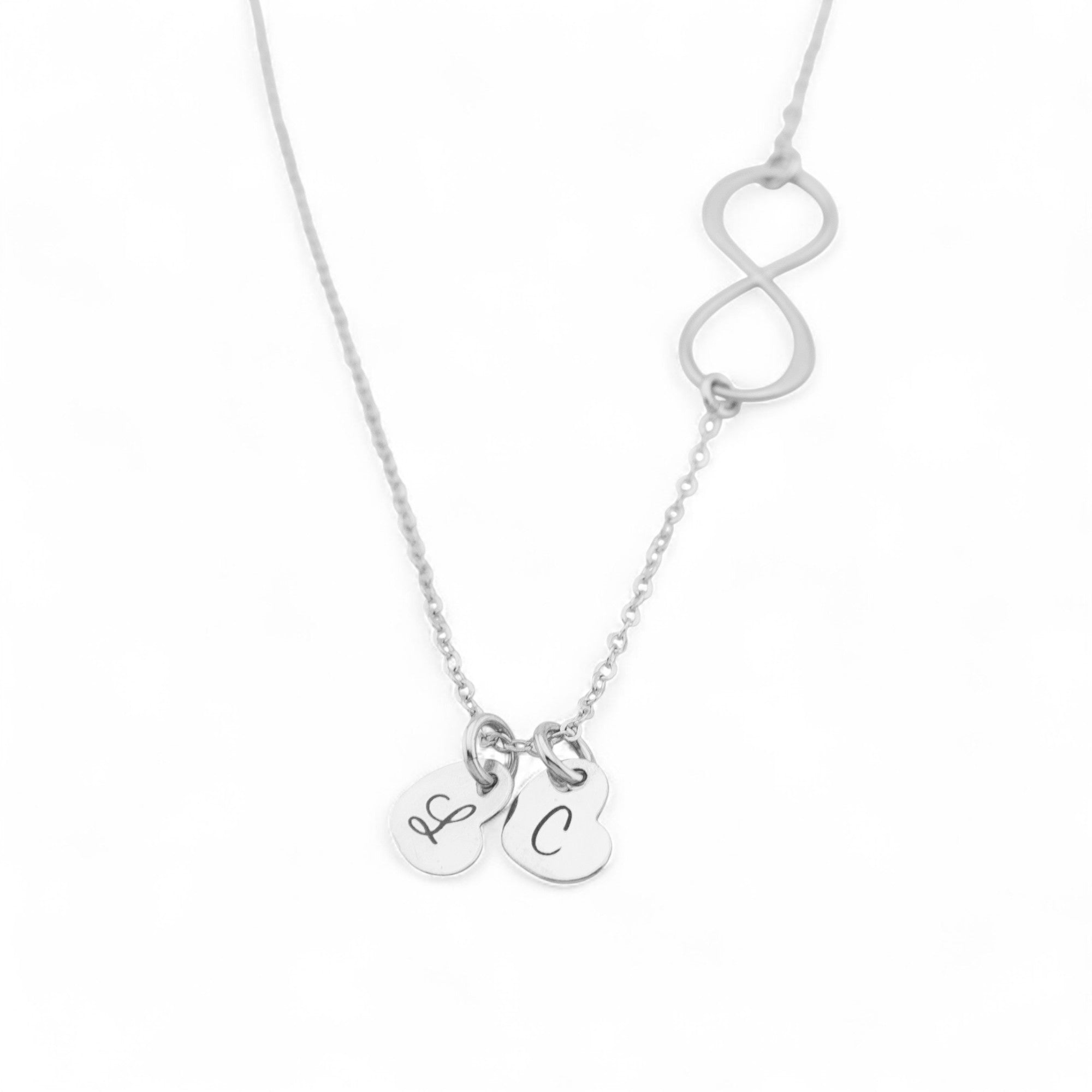 Sideways Infinity Heart Necklace
