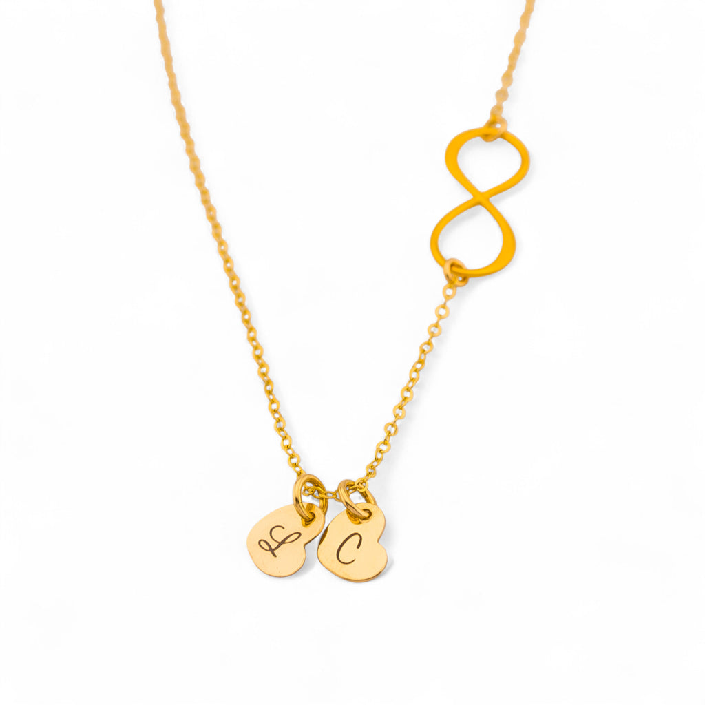 Sideways Infinity Heart Necklace