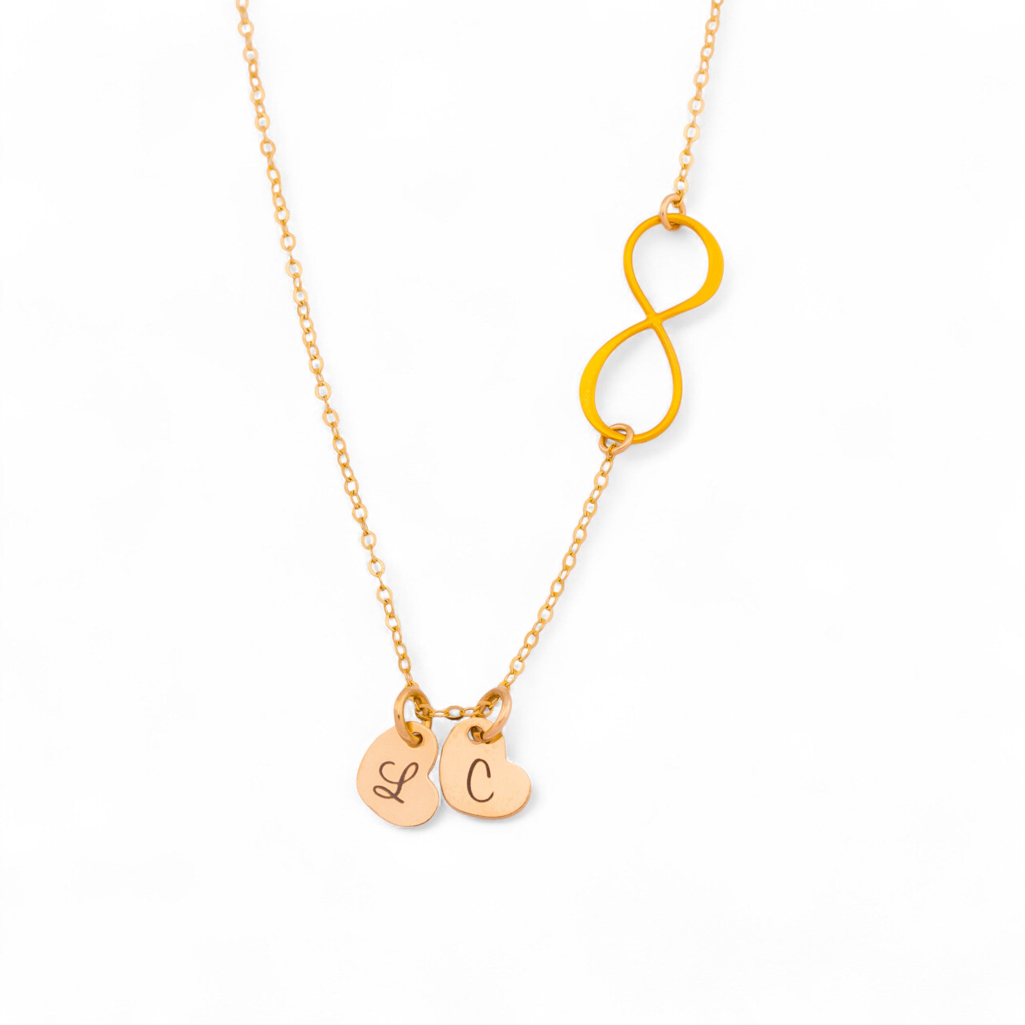 Sideways Infinity Heart Necklace