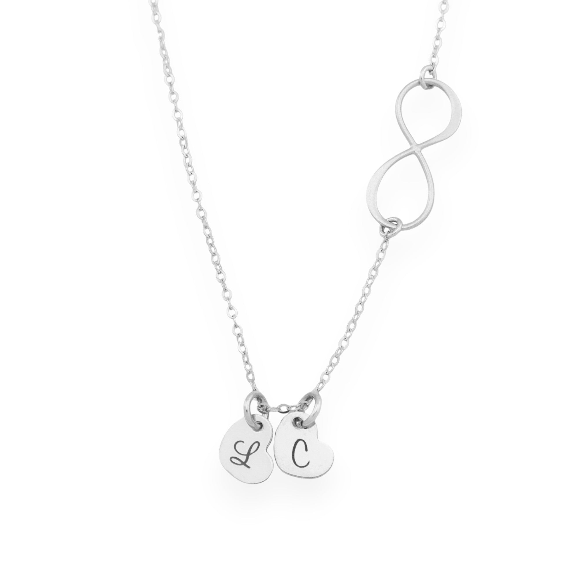 Sideways Infinity Heart Necklace