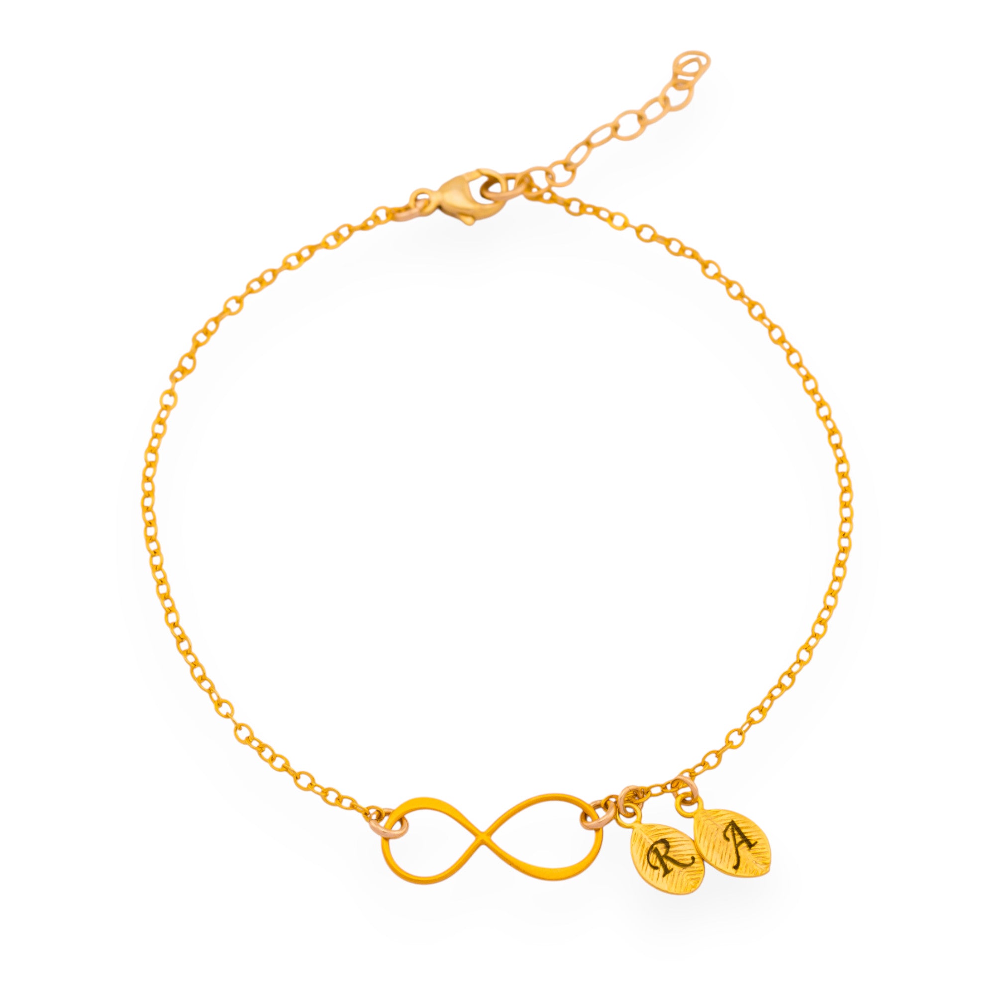 Customized Infinity Leaf Bracelet