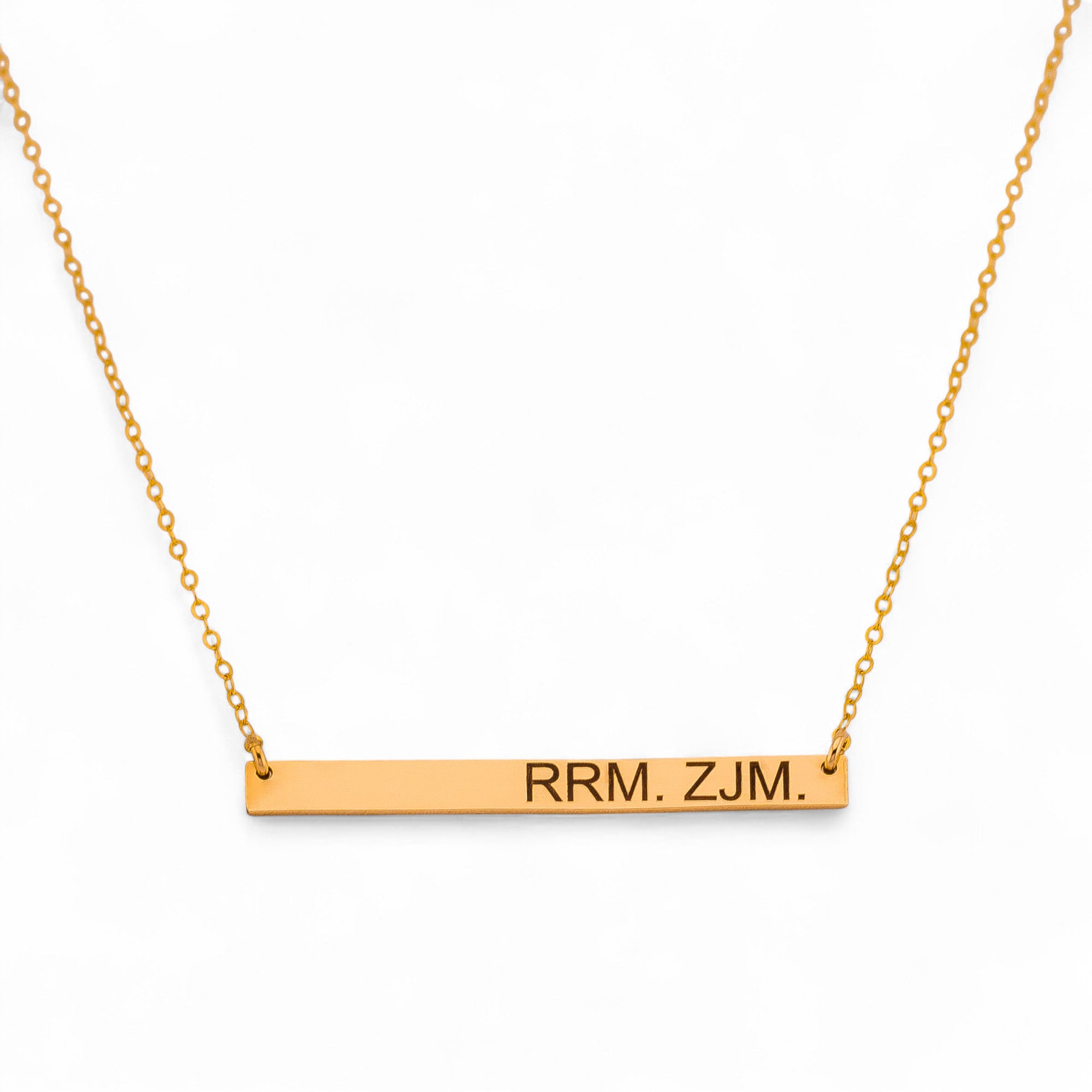 Personalized Long Skinny Bar Necklace, 1.5-inch Bar