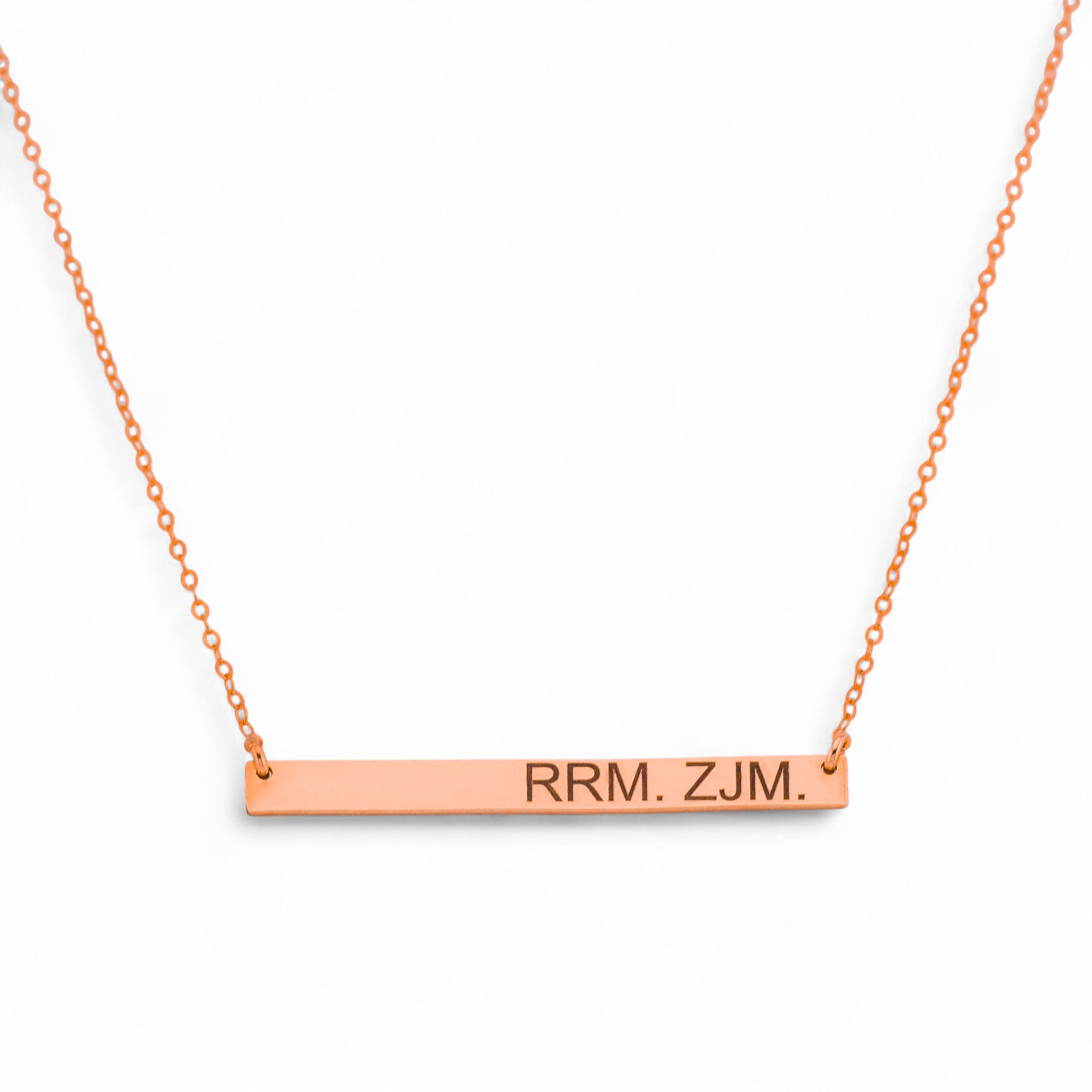 Personalized Long Skinny Bar Necklace, 1.5-inch Bar