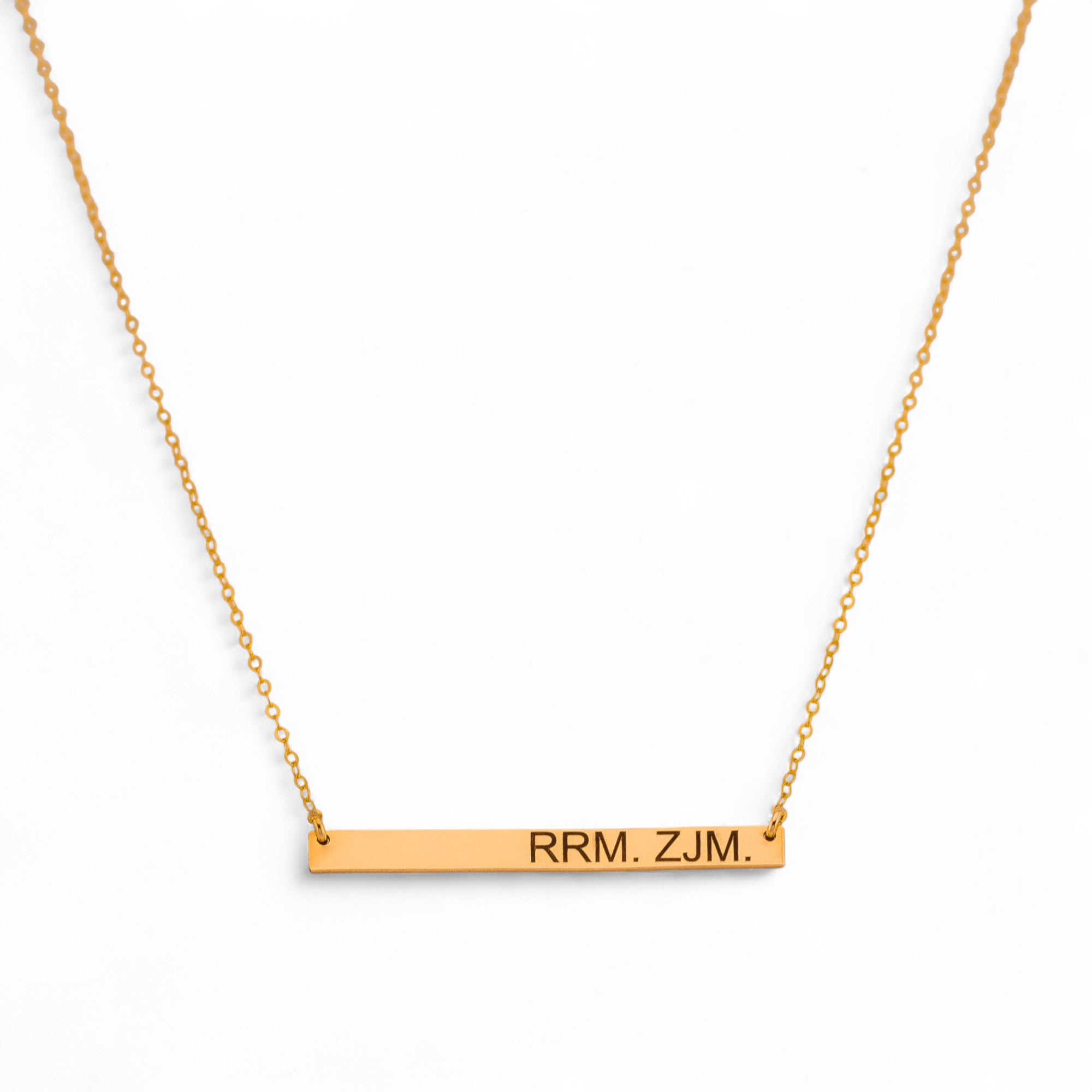 Personalized Long Skinny Bar Necklace, 1.5-inch Bar