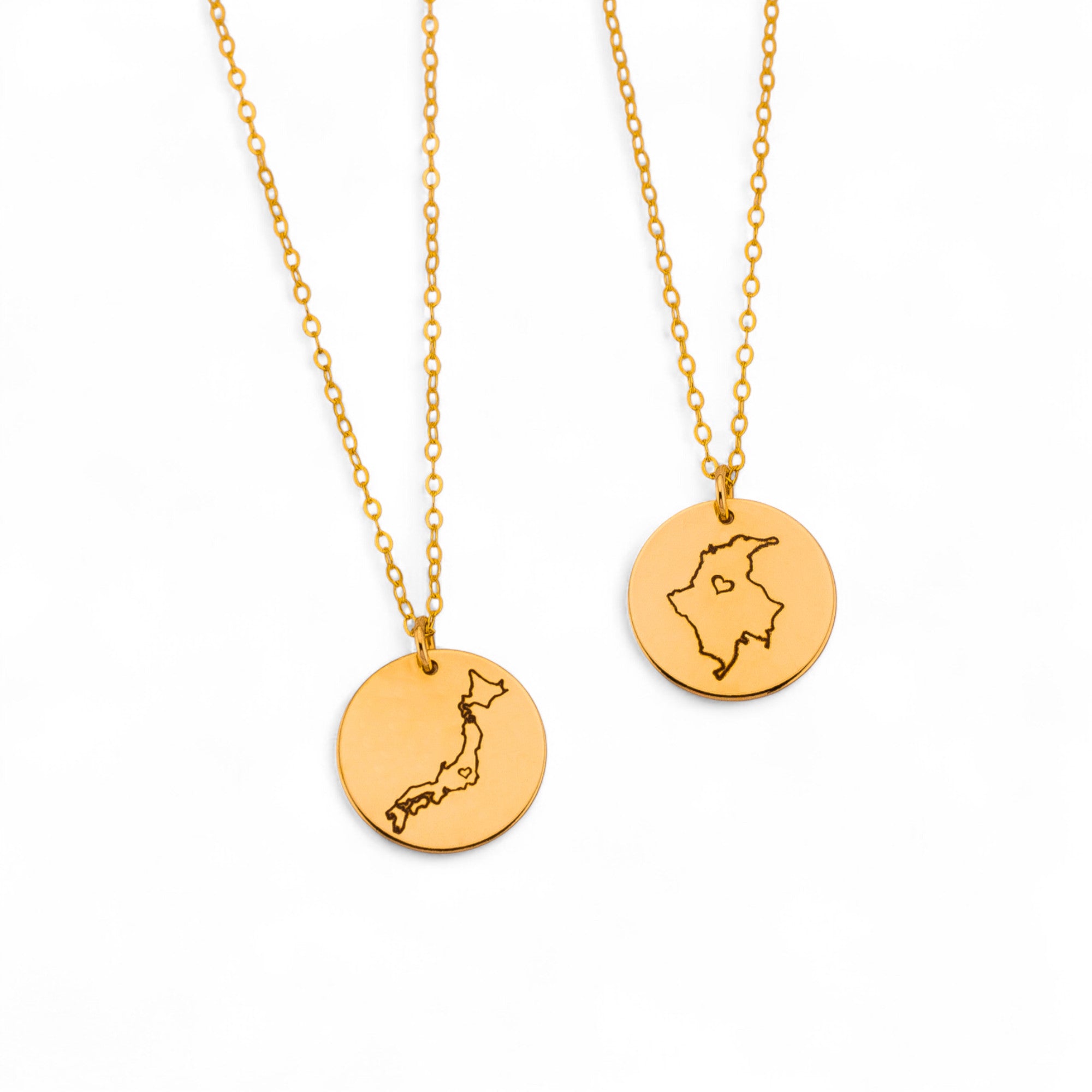 State Charm Necklace, 5/8" Disc