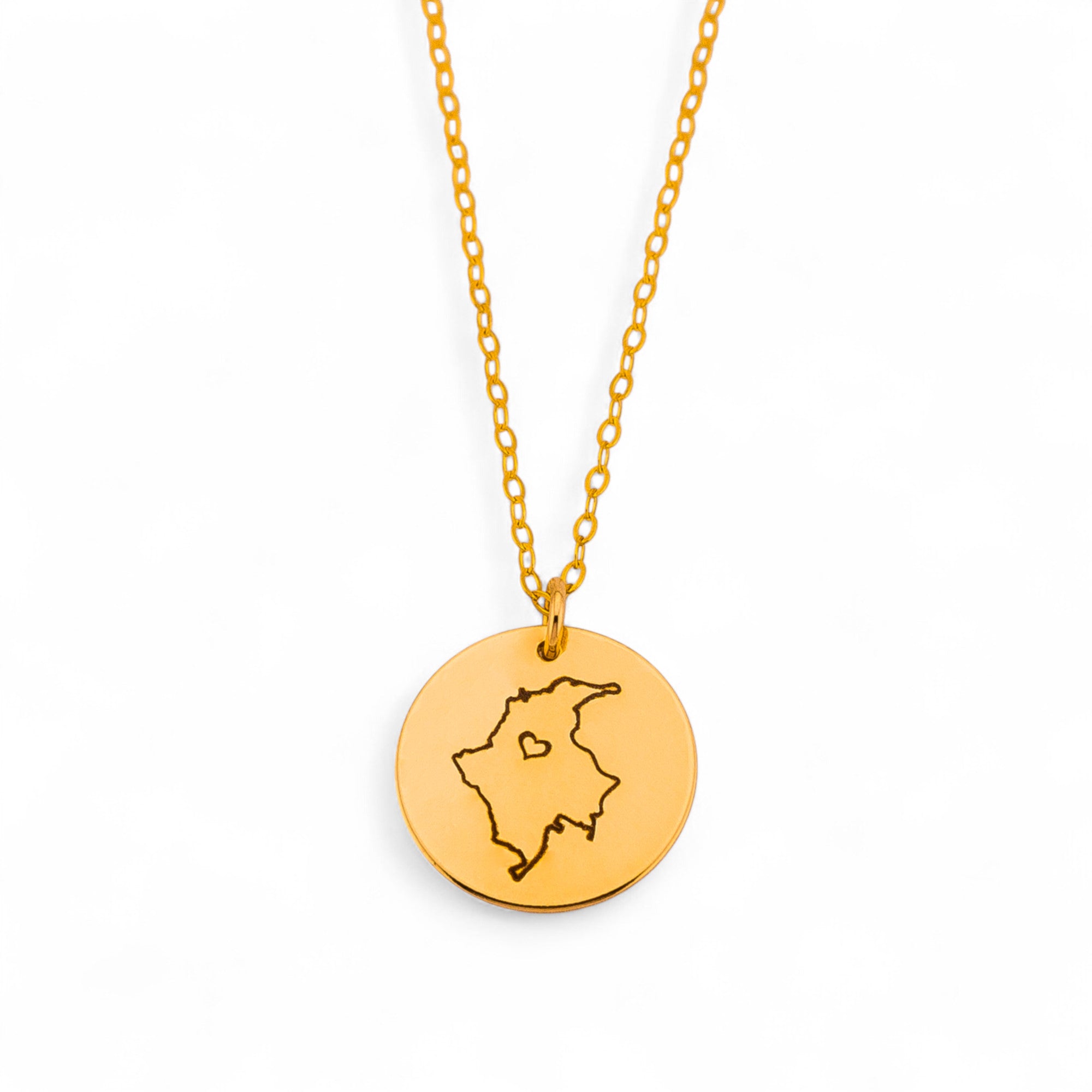 State Charm Necklace, 5/8" Disc