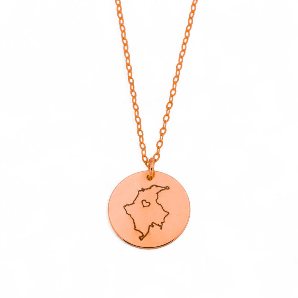 State Charm Necklace, 5/8" Disc
