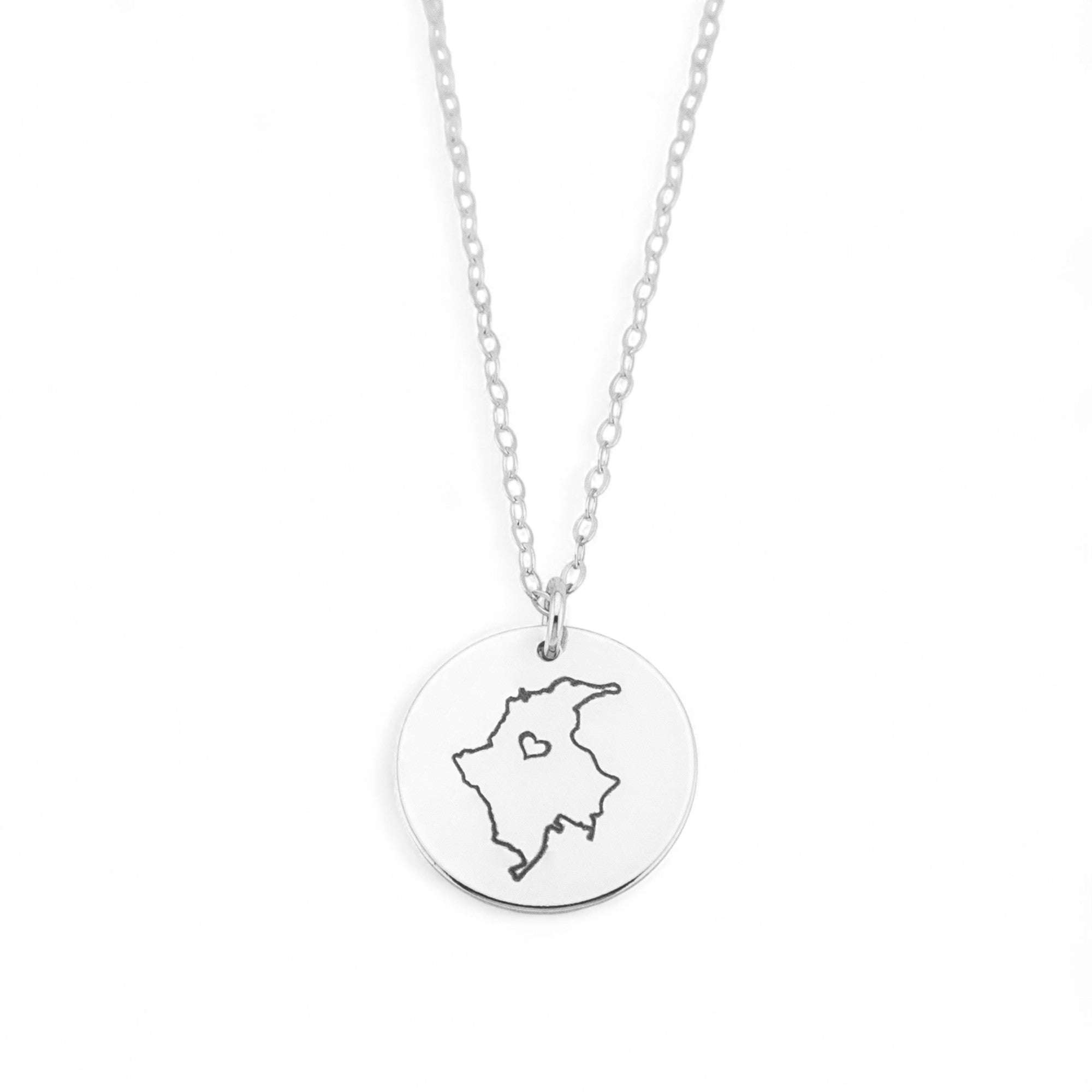 State Charm Necklace, 5/8" Disc