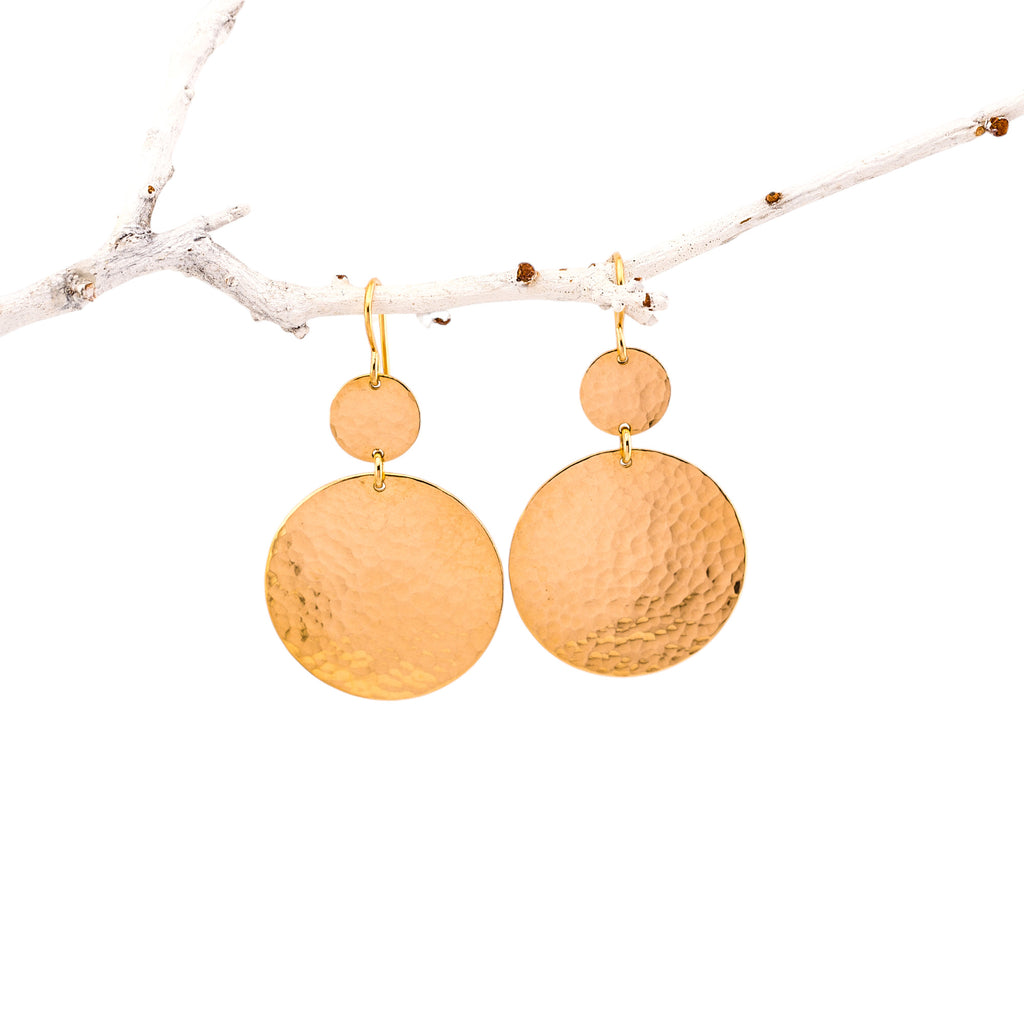 Double Circle Discs Earrings