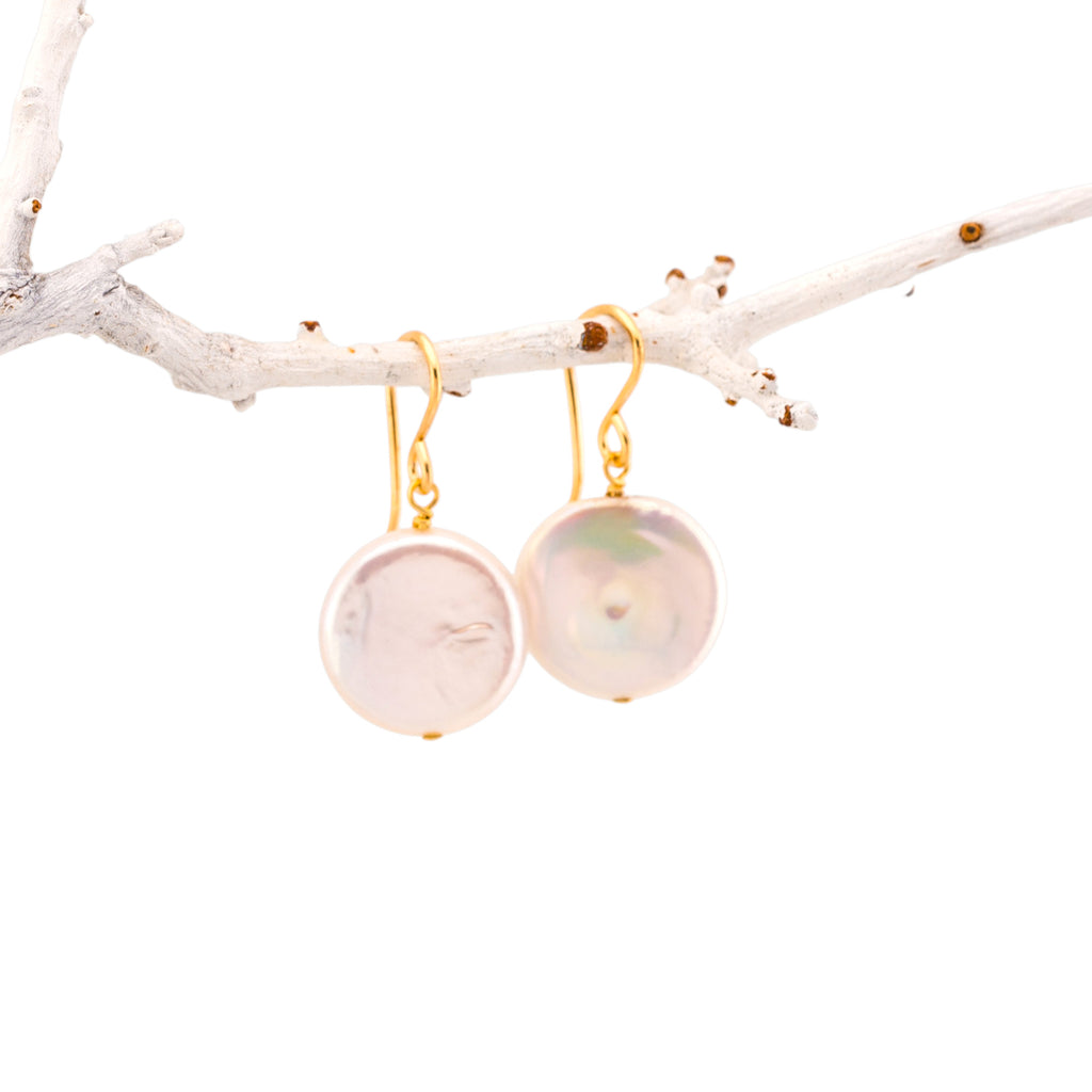 Coin Pearl Earrings