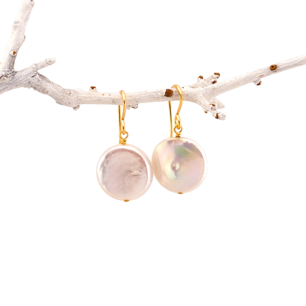 Coin Pearl Earrings