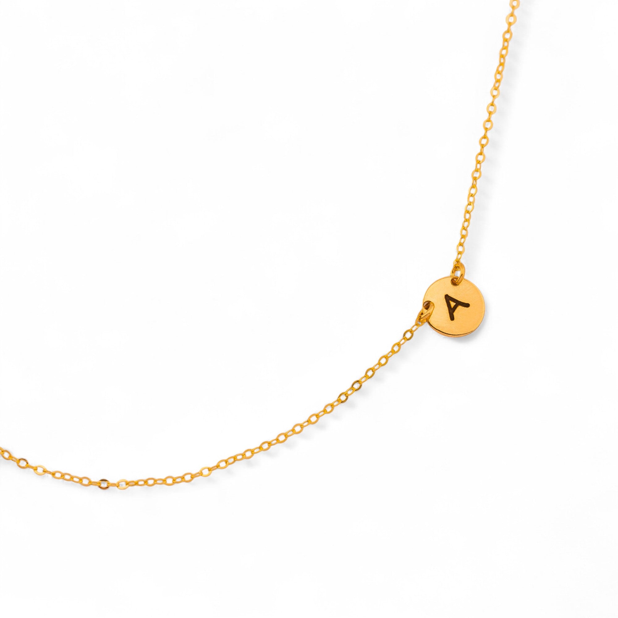Sideways 1 Tiny Circle Necklace