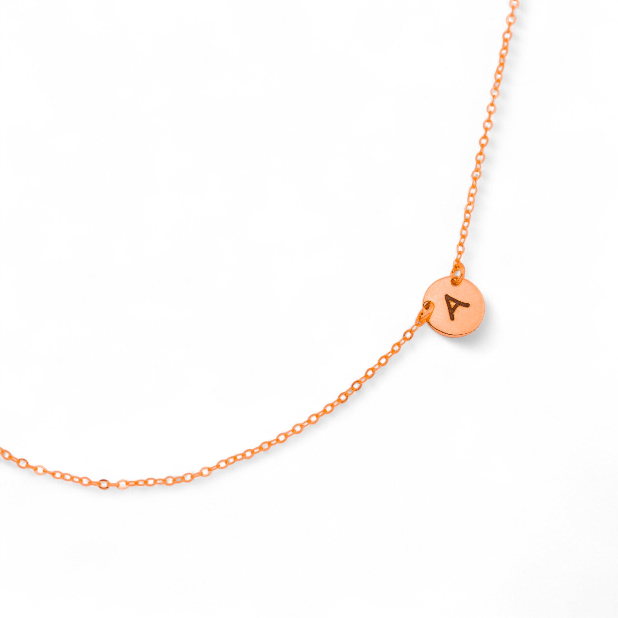 Sideways 1 Tiny Circle Necklace