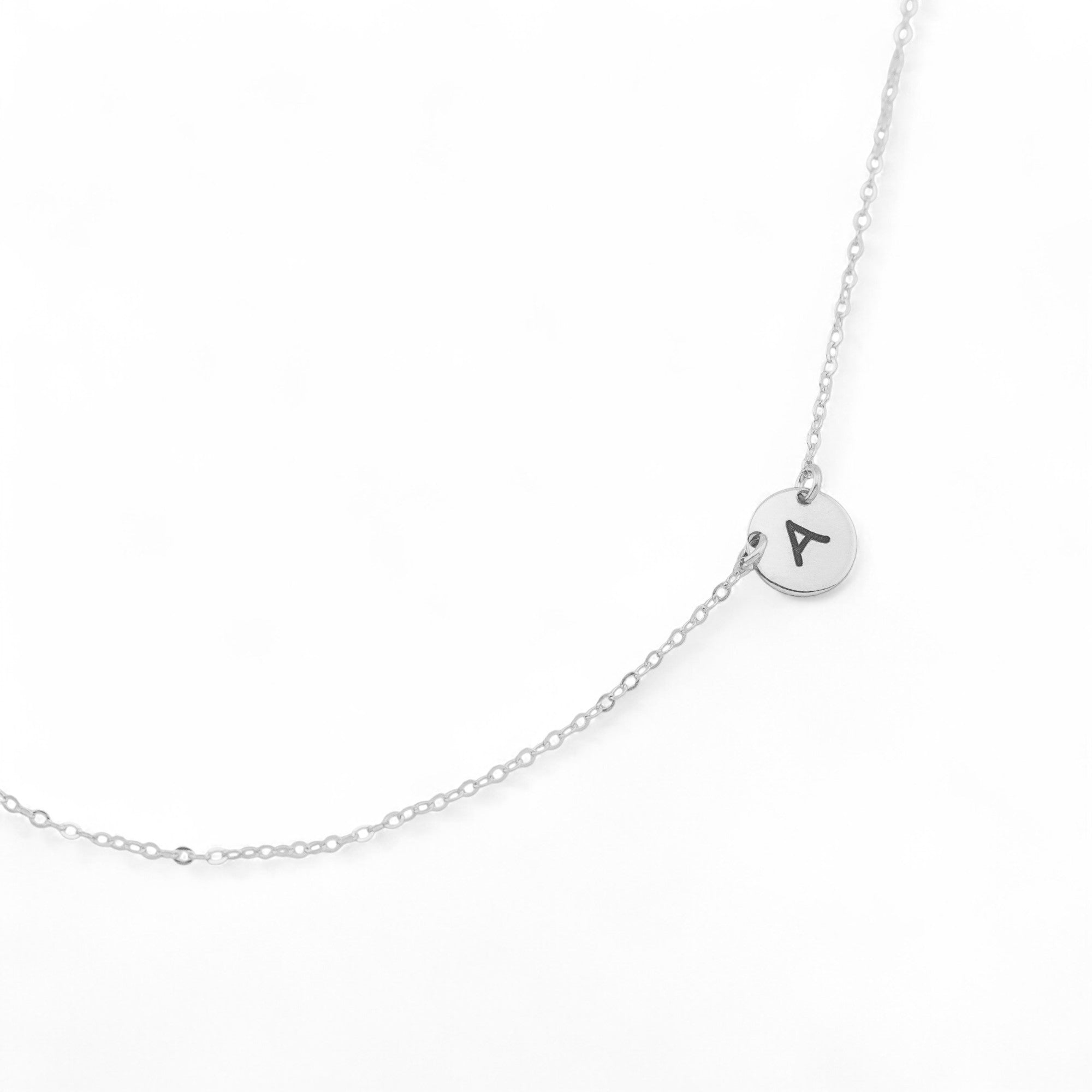 Sideways 1 Tiny Circle Necklace