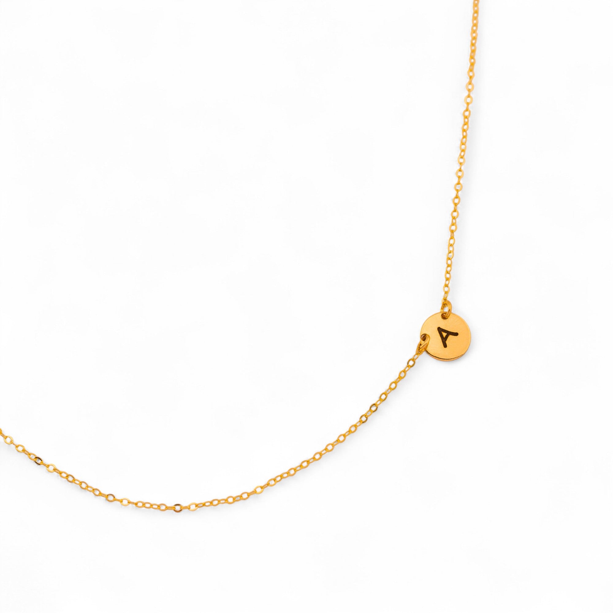 Sideways 1 Tiny Circle Necklace