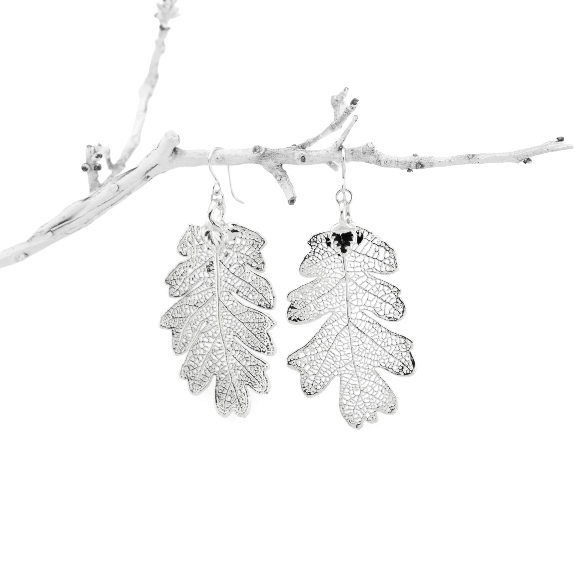 Actual Leaf Dangle Earrings