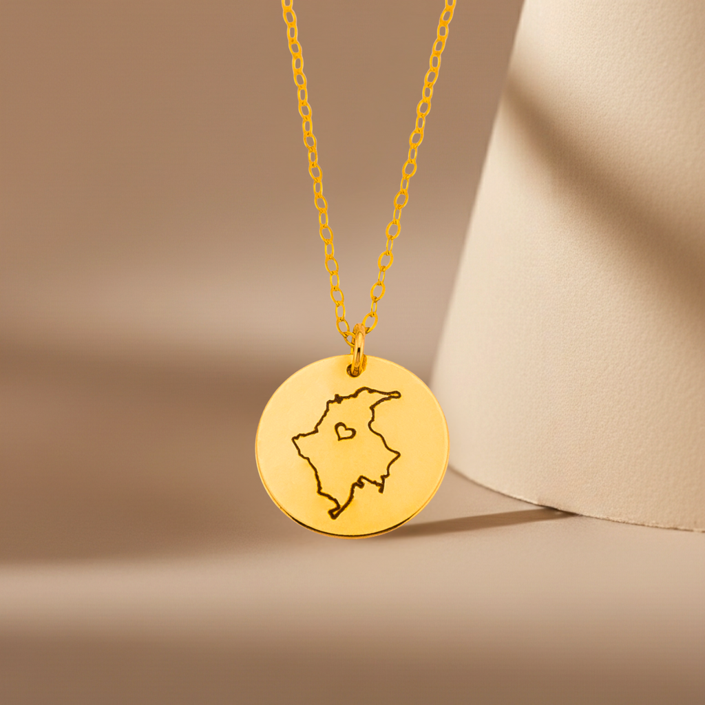 State Charm Necklace, 5/8" Disc