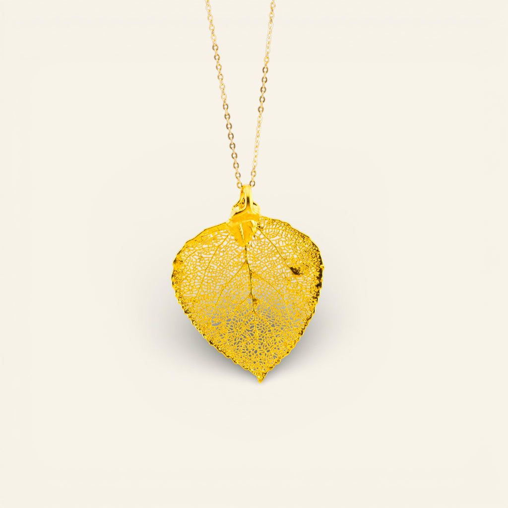 Minimalist Real Leaf Pendant Necklace