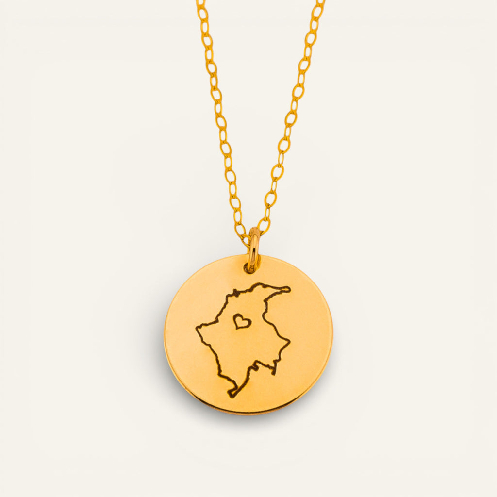 State Charm Necklace, 5/8" Disc