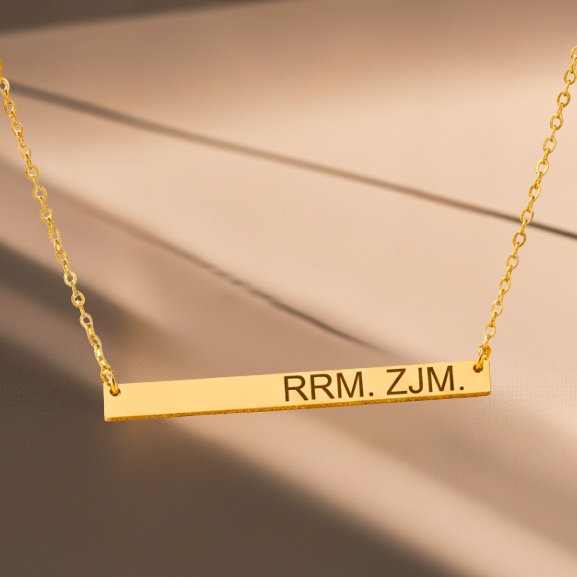 Personalized Long Skinny Bar Necklace, 1.5-inch Bar